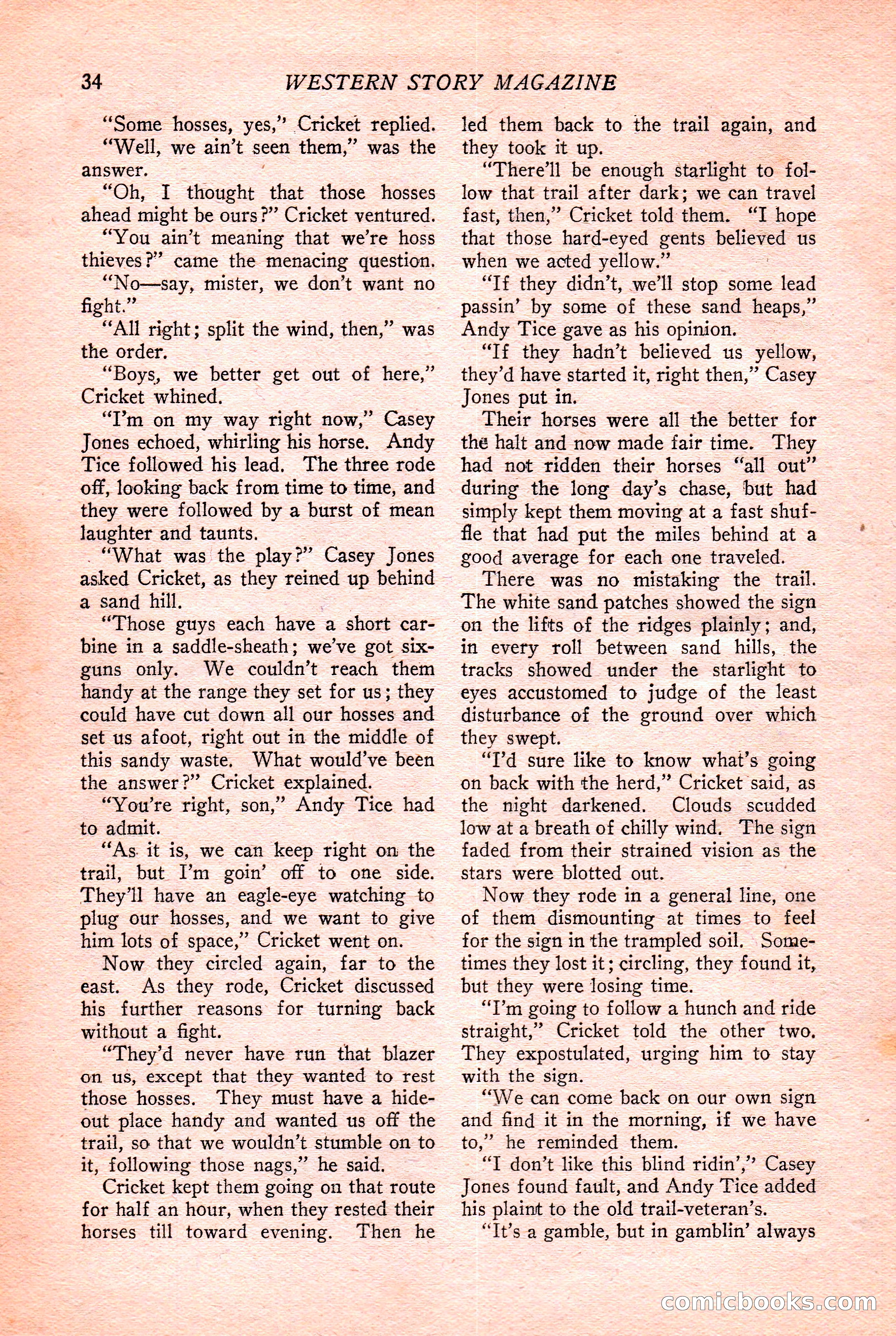 Western Story Magazine Cover — page 36 of 148