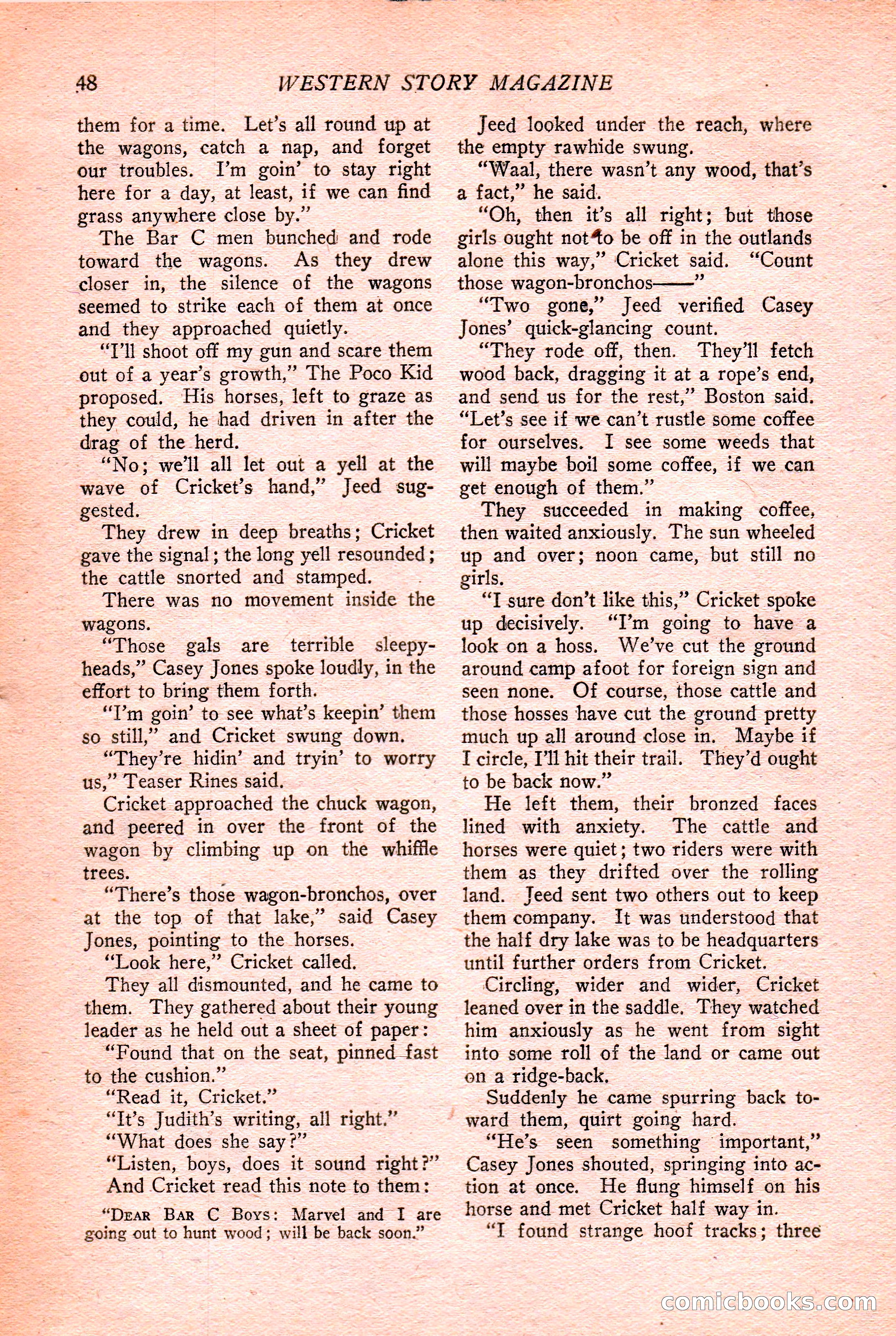 Western Story Magazine Cover — page 50 of 148