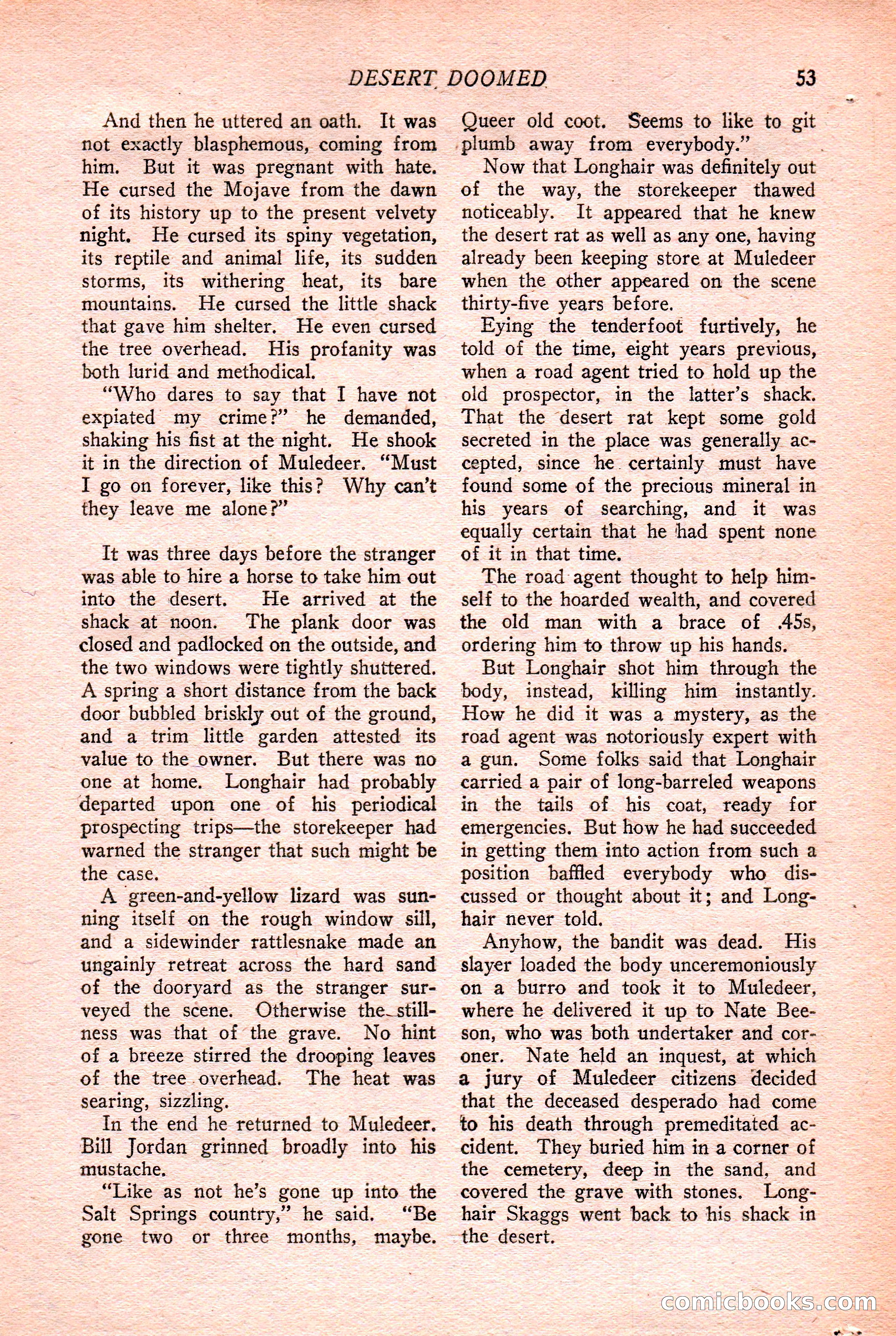 Western Story Magazine Cover — page 55 of 148