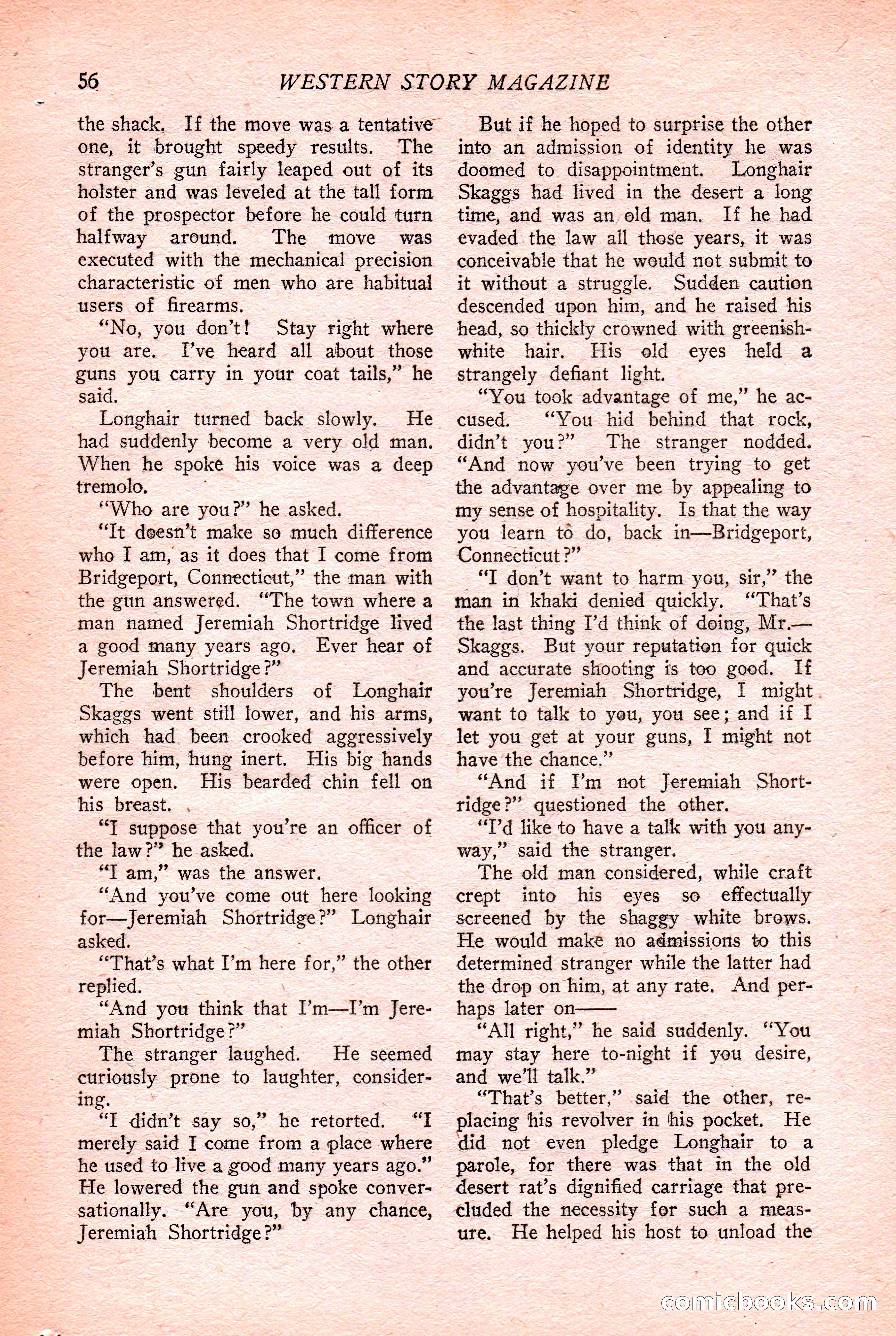 Western Story Magazine Cover — page 58 of 148