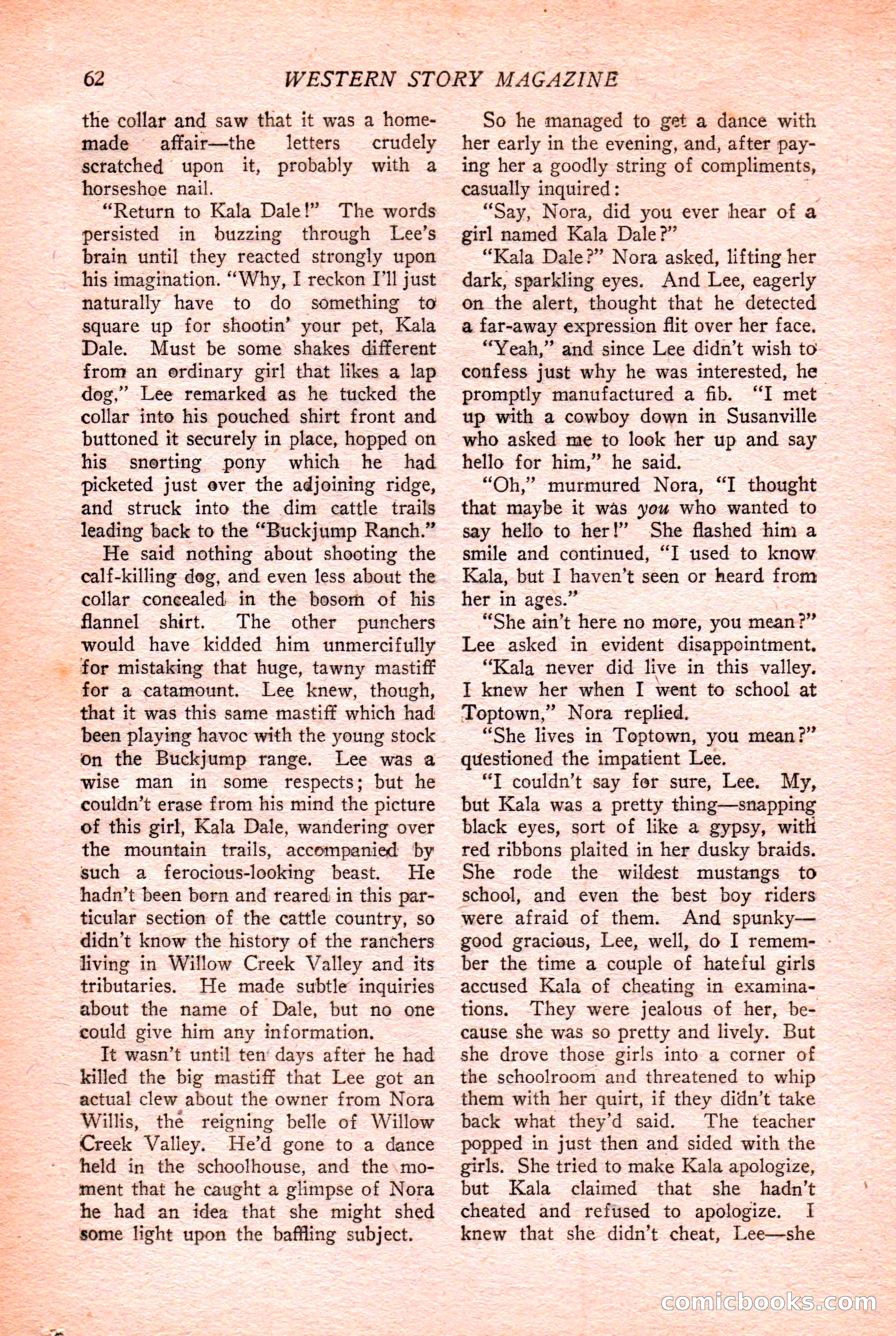 Western Story Magazine Cover — page 64 of 148