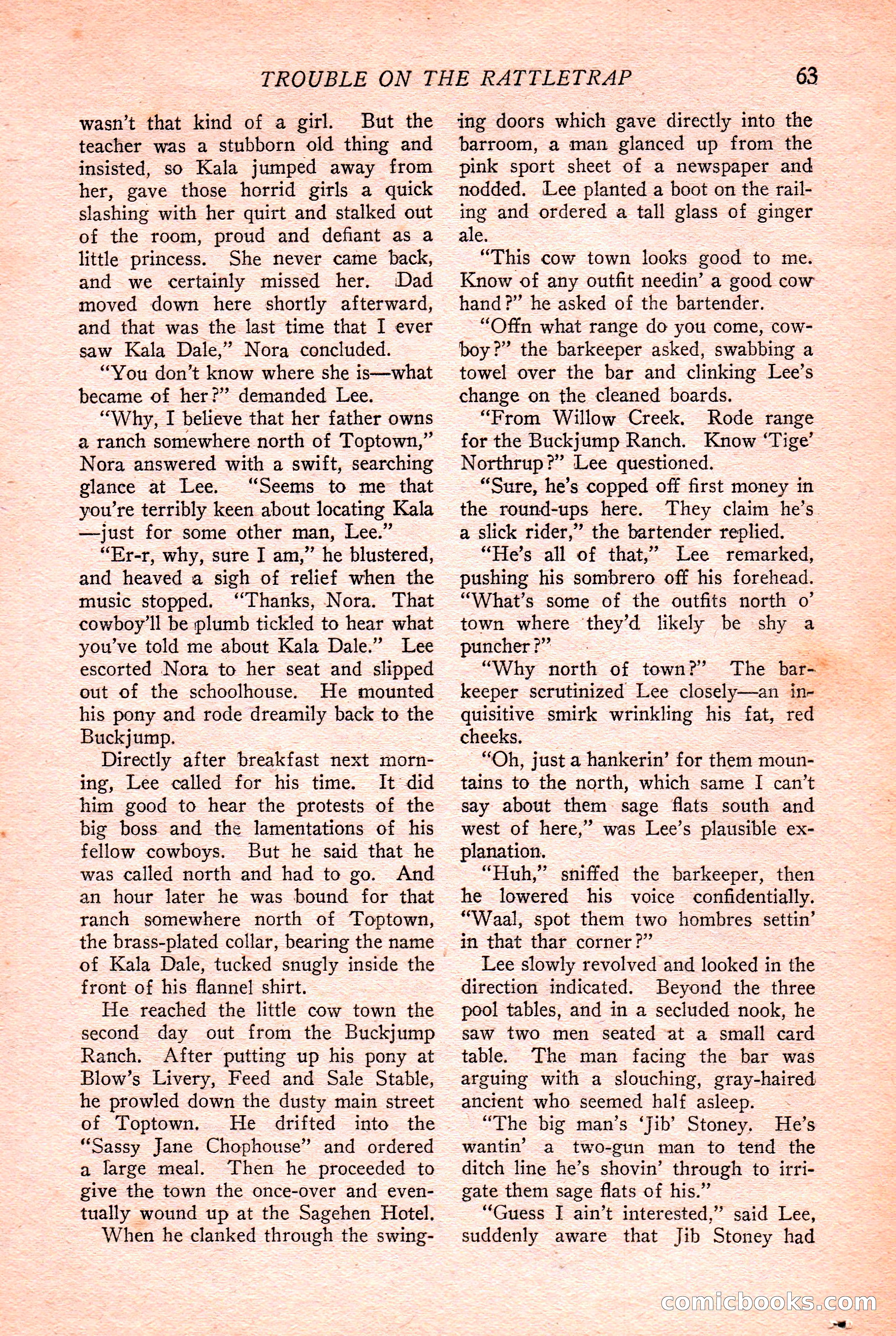Western Story Magazine Cover — page 65 of 148