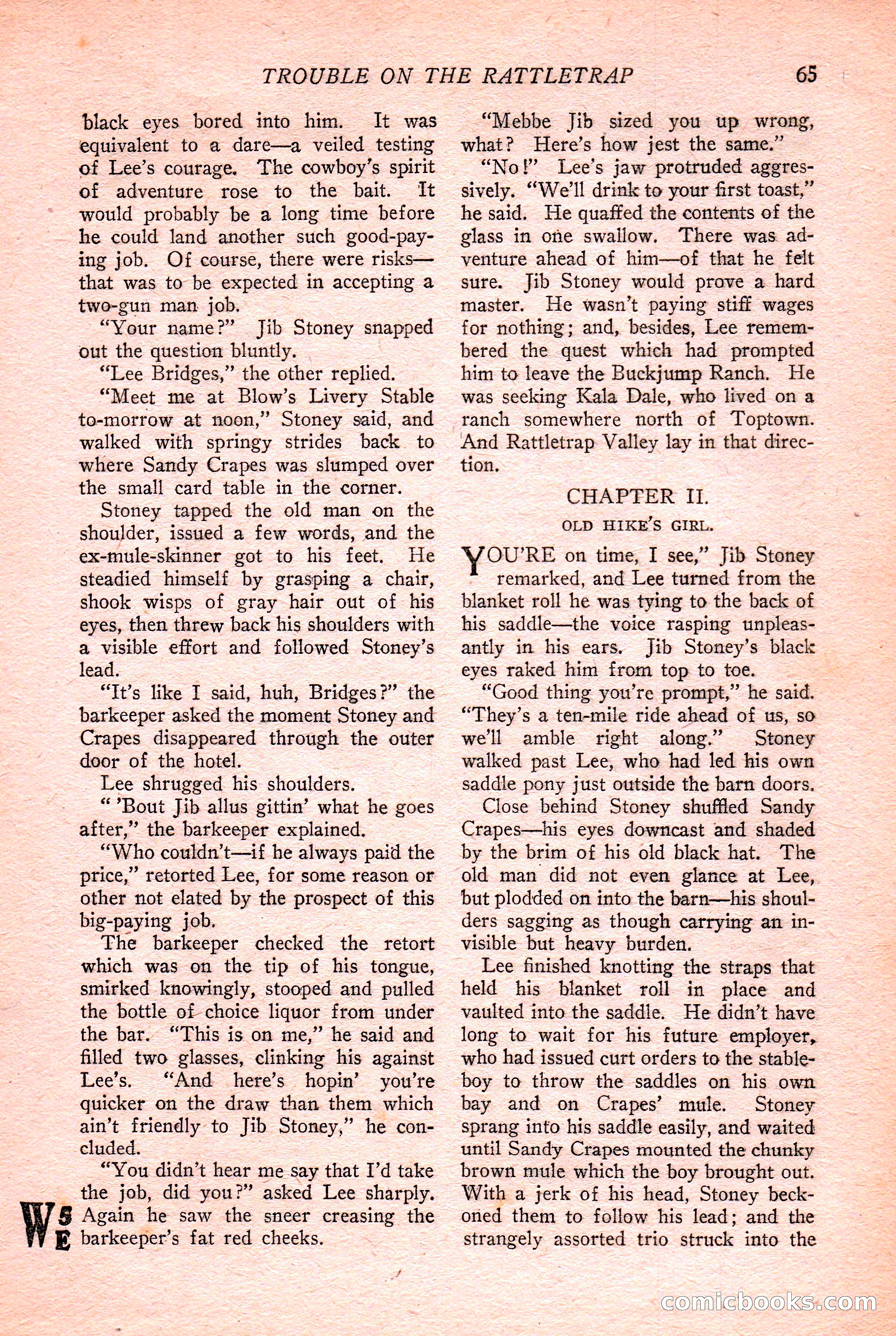Western Story Magazine Cover — page 67 of 148