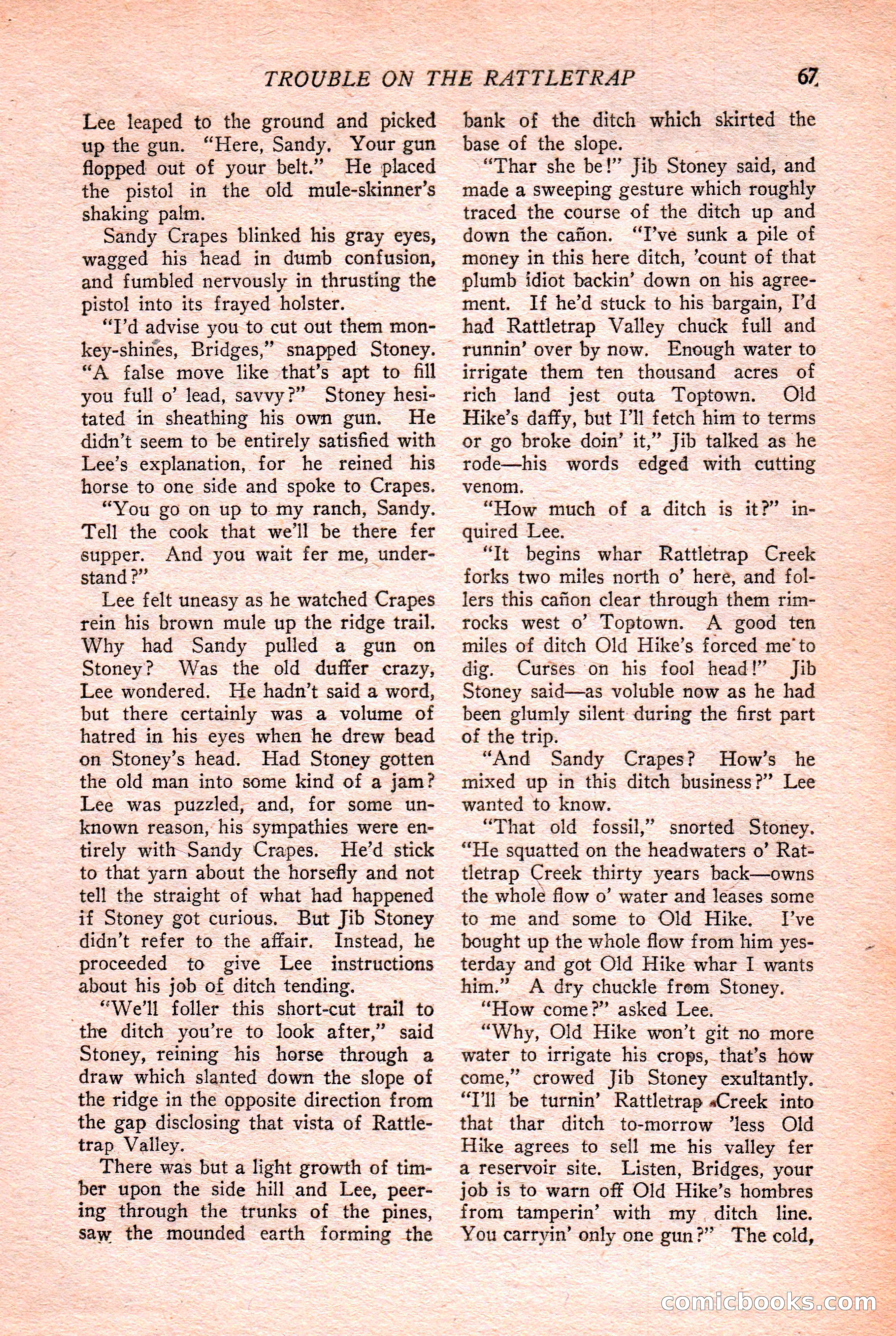 Western Story Magazine Cover — page 69 of 148