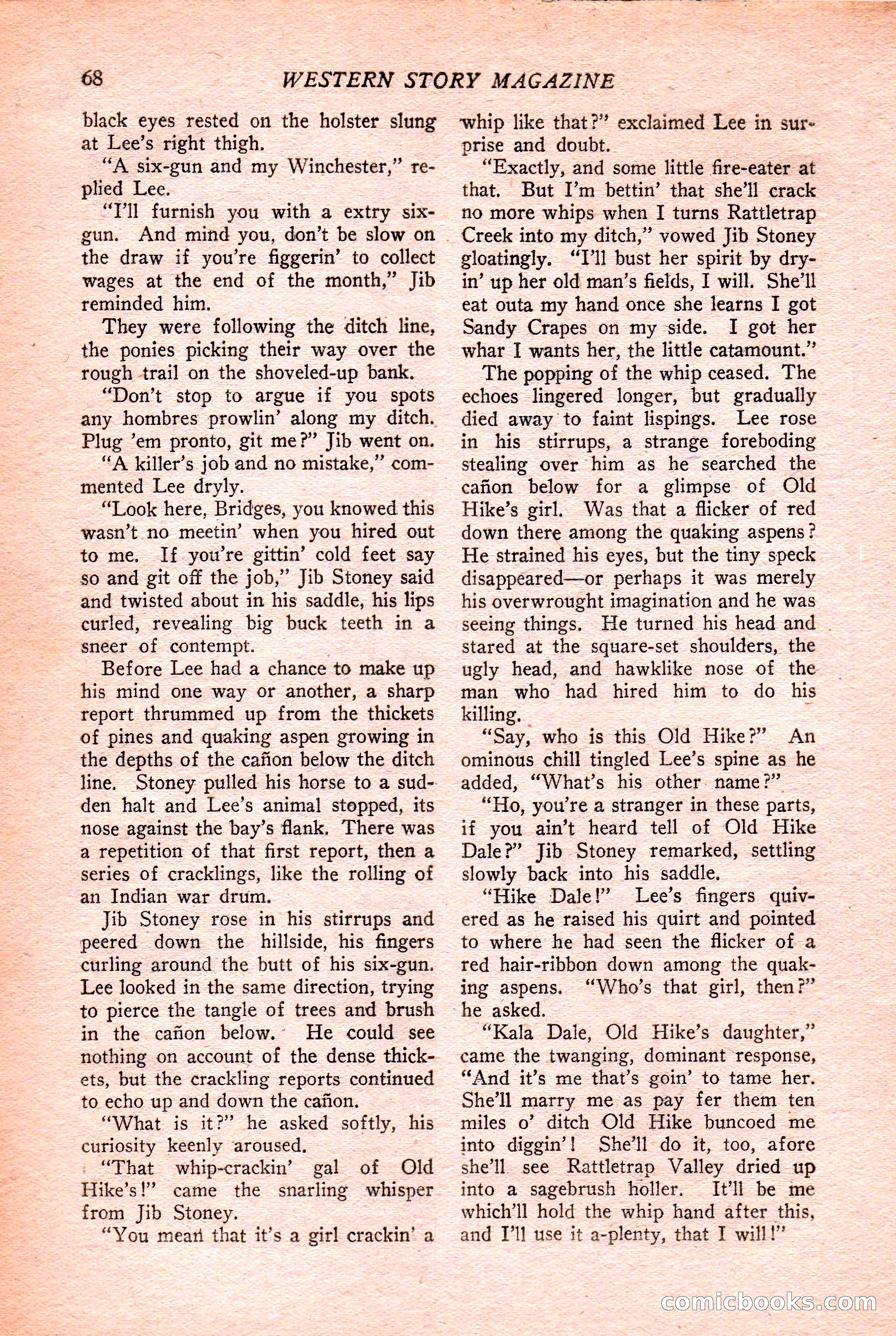 Western Story Magazine Cover — page 70 of 148