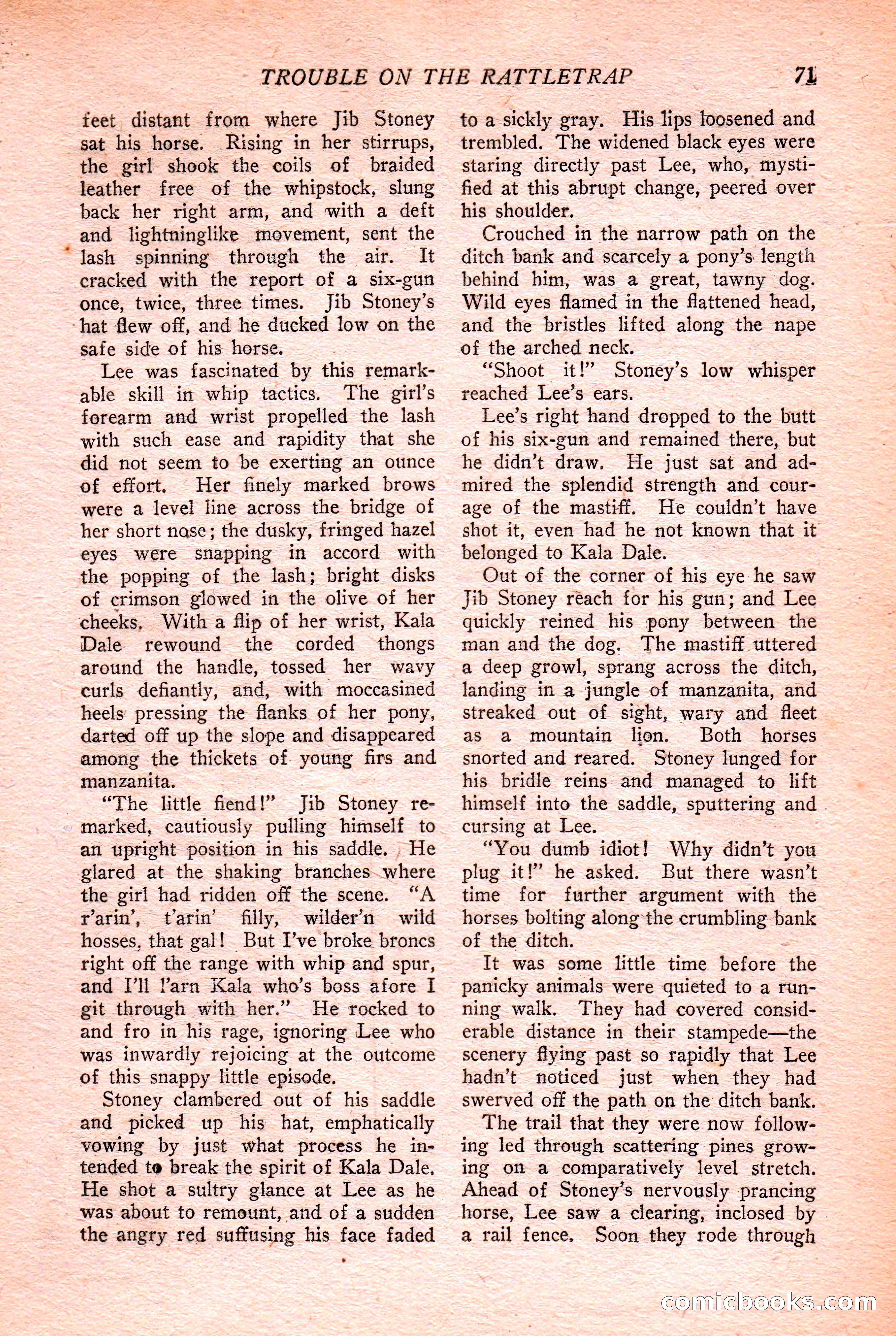 Western Story Magazine Cover — page 73 of 148