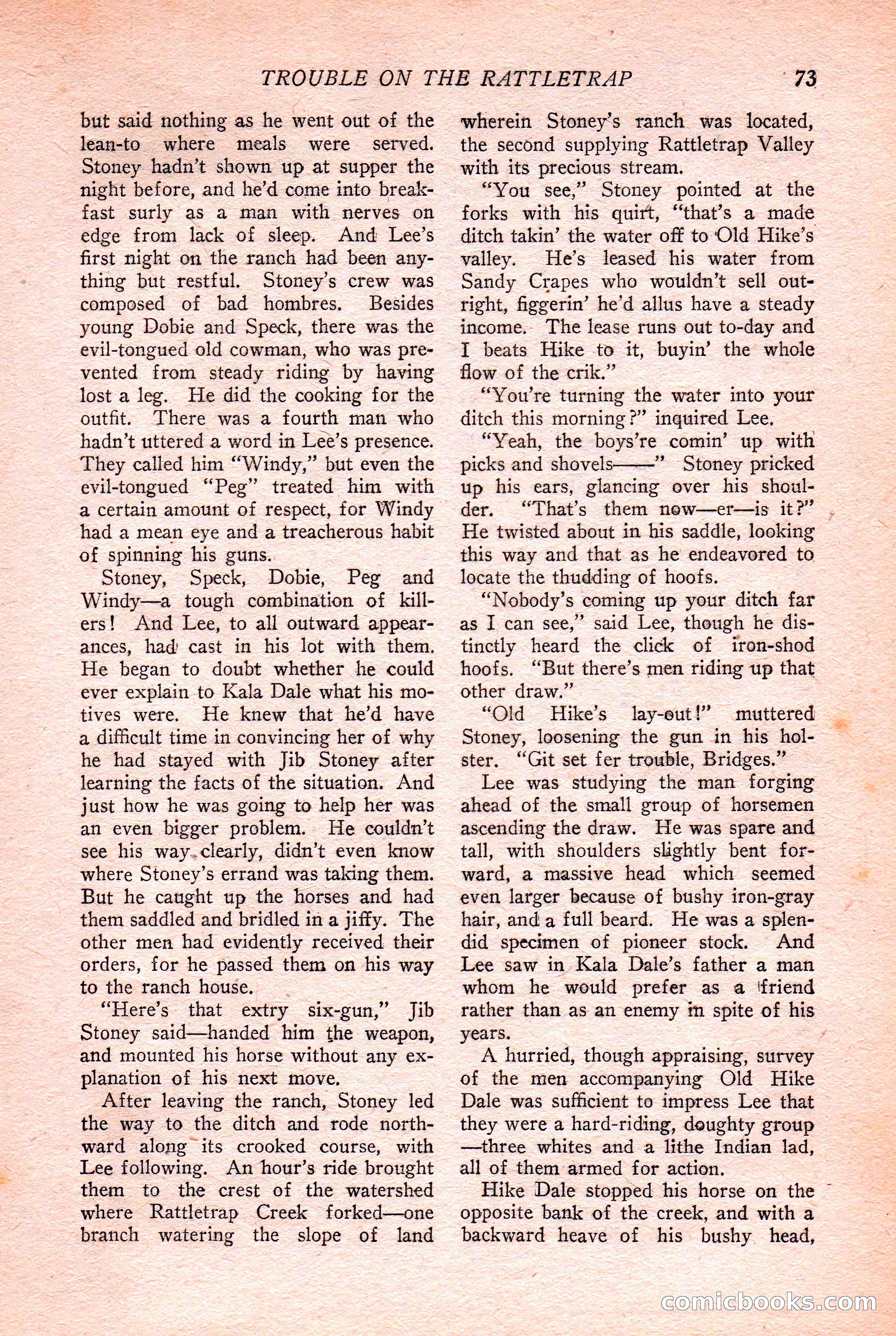 Western Story Magazine Cover — page 75 of 148