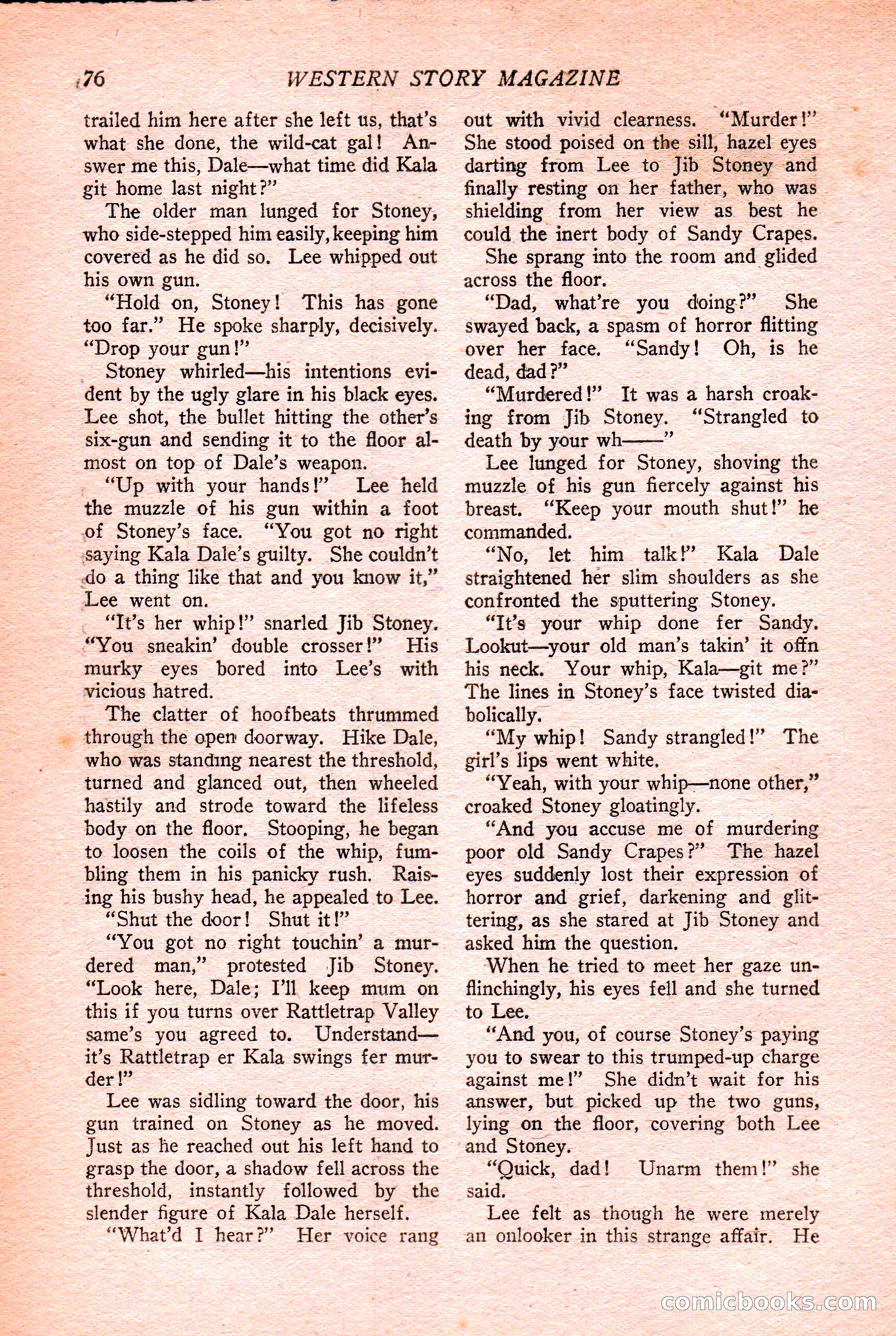 Western Story Magazine Cover — page 78 of 148