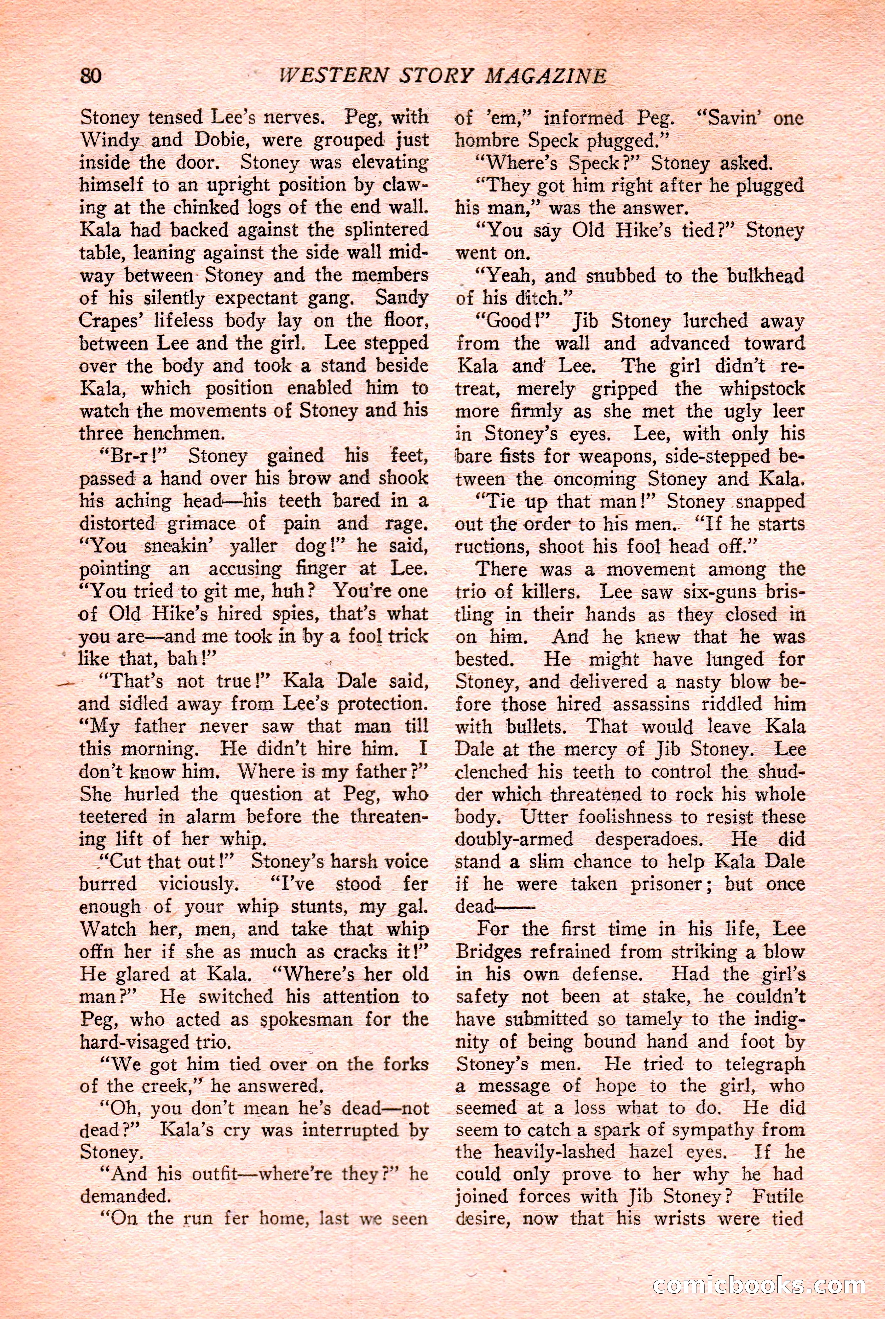 Western Story Magazine Cover — page 82 of 148