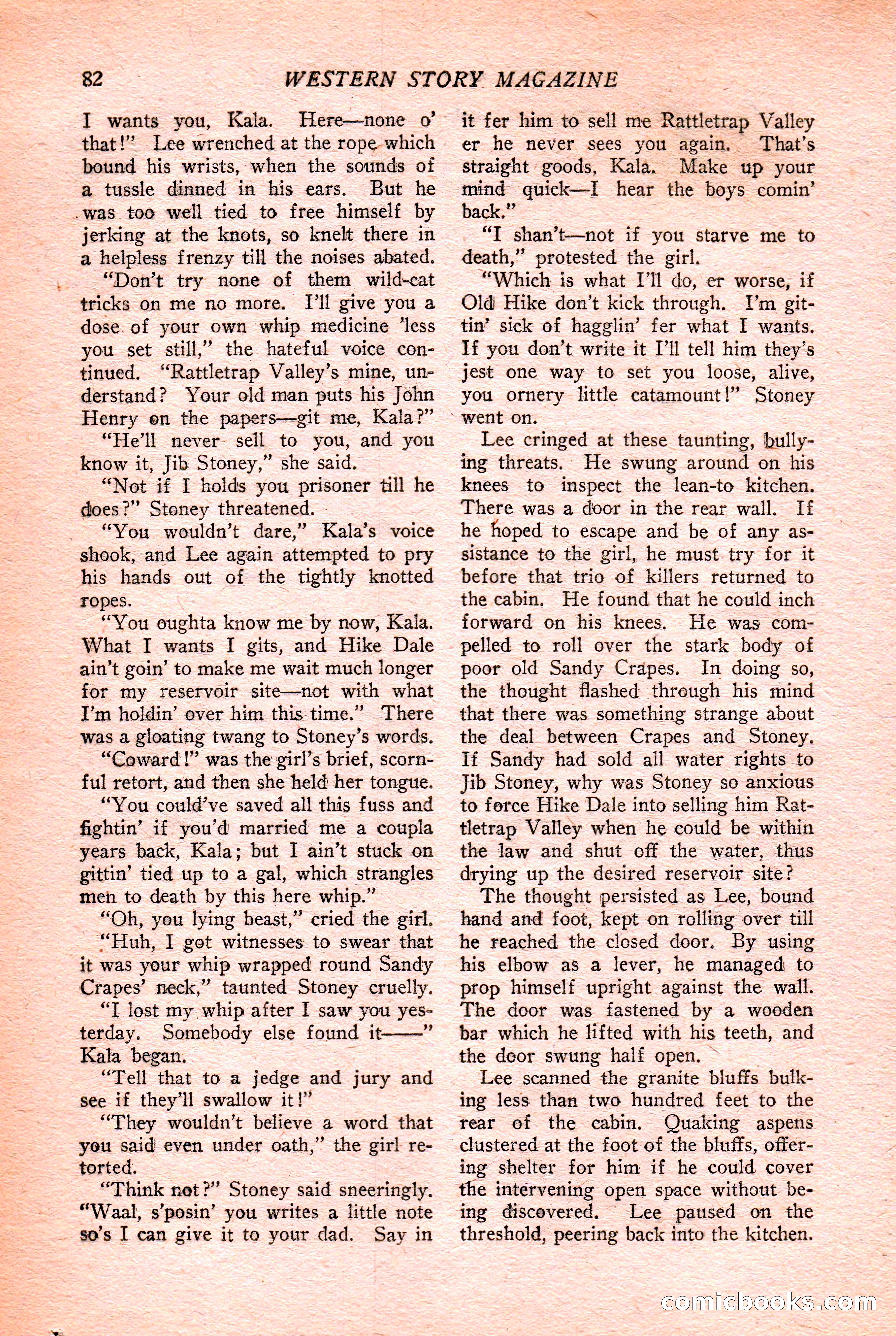 Western Story Magazine Cover — page 84 of 148