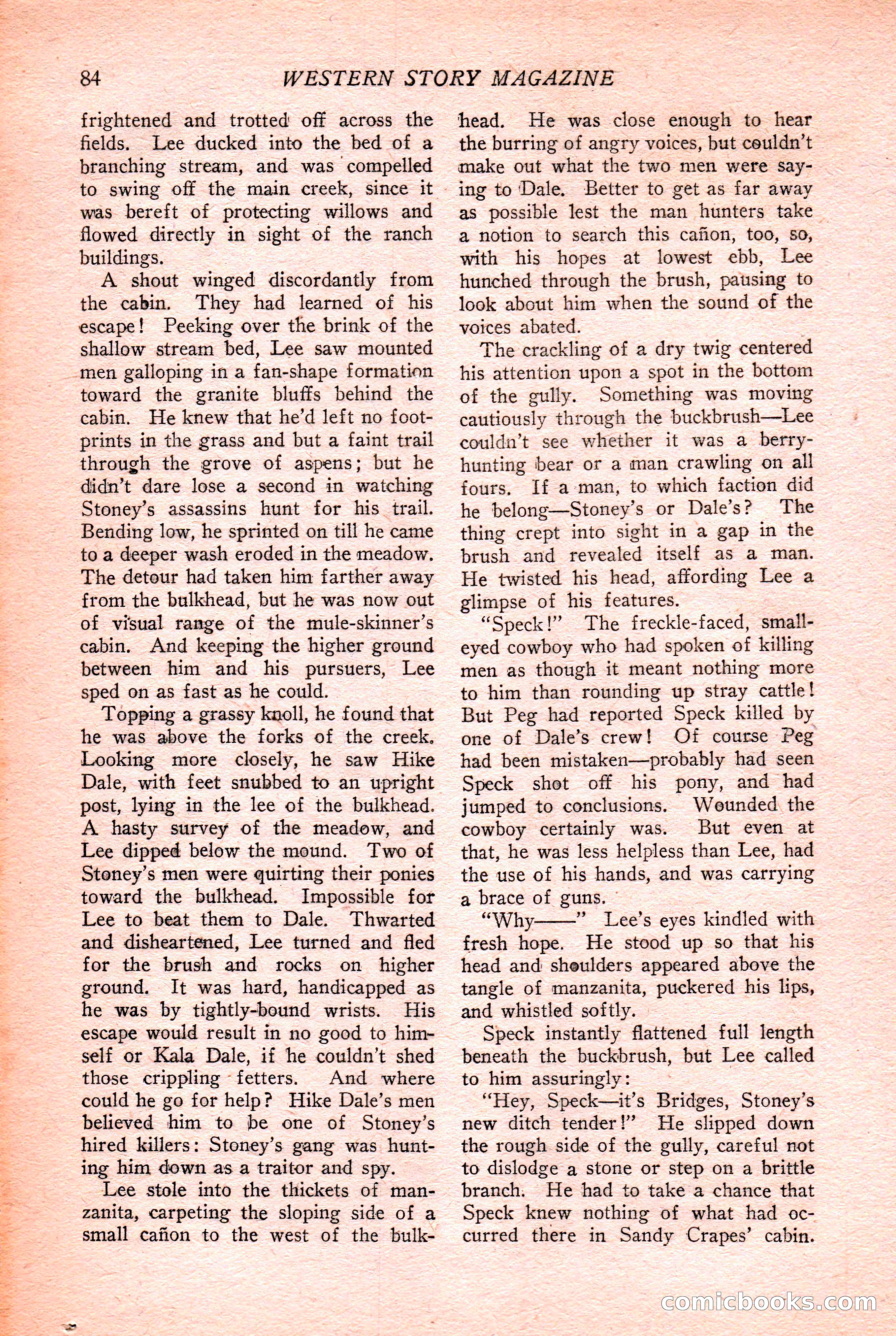 Western Story Magazine Cover — page 86 of 148