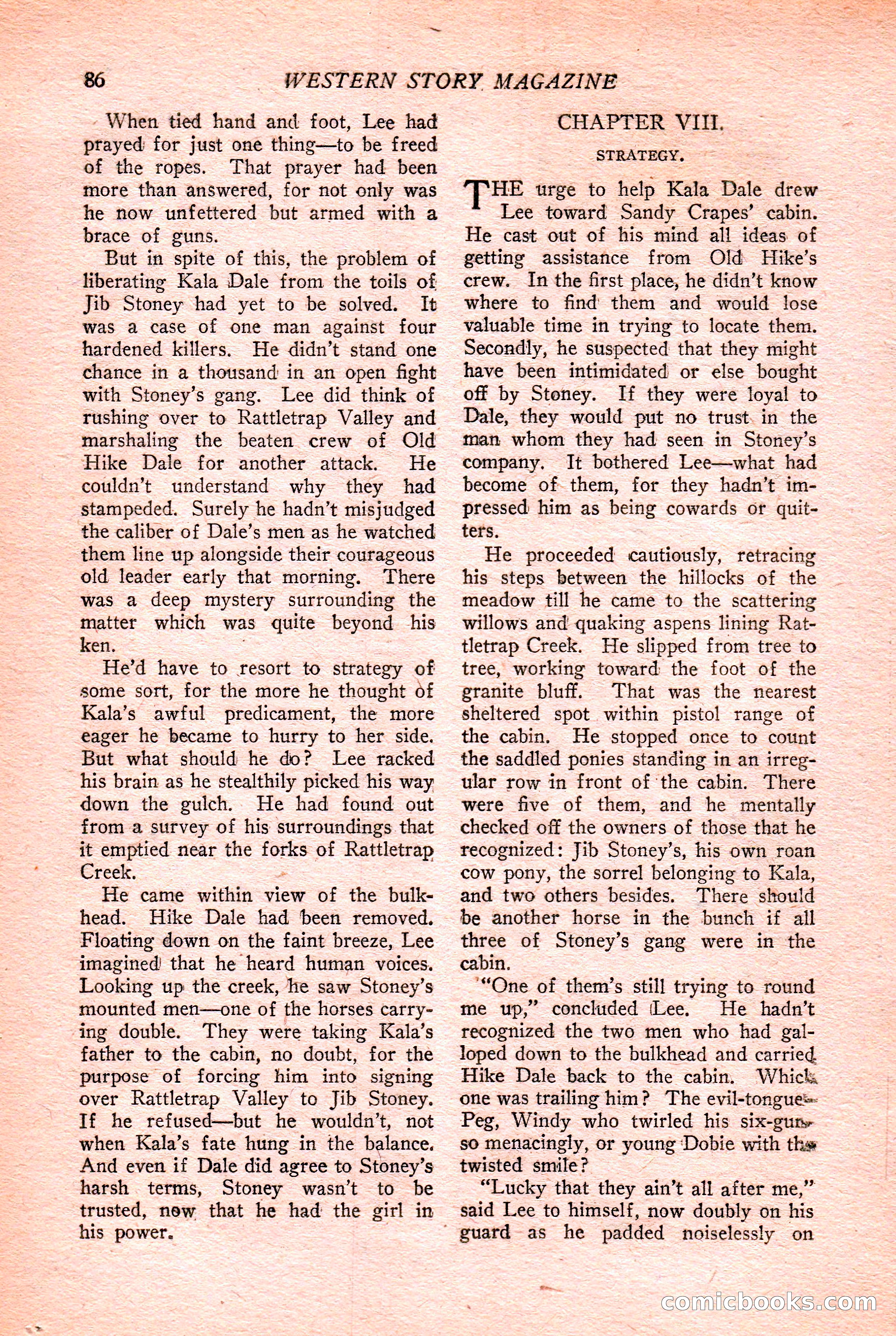 Western Story Magazine Cover — page 88 of 148
