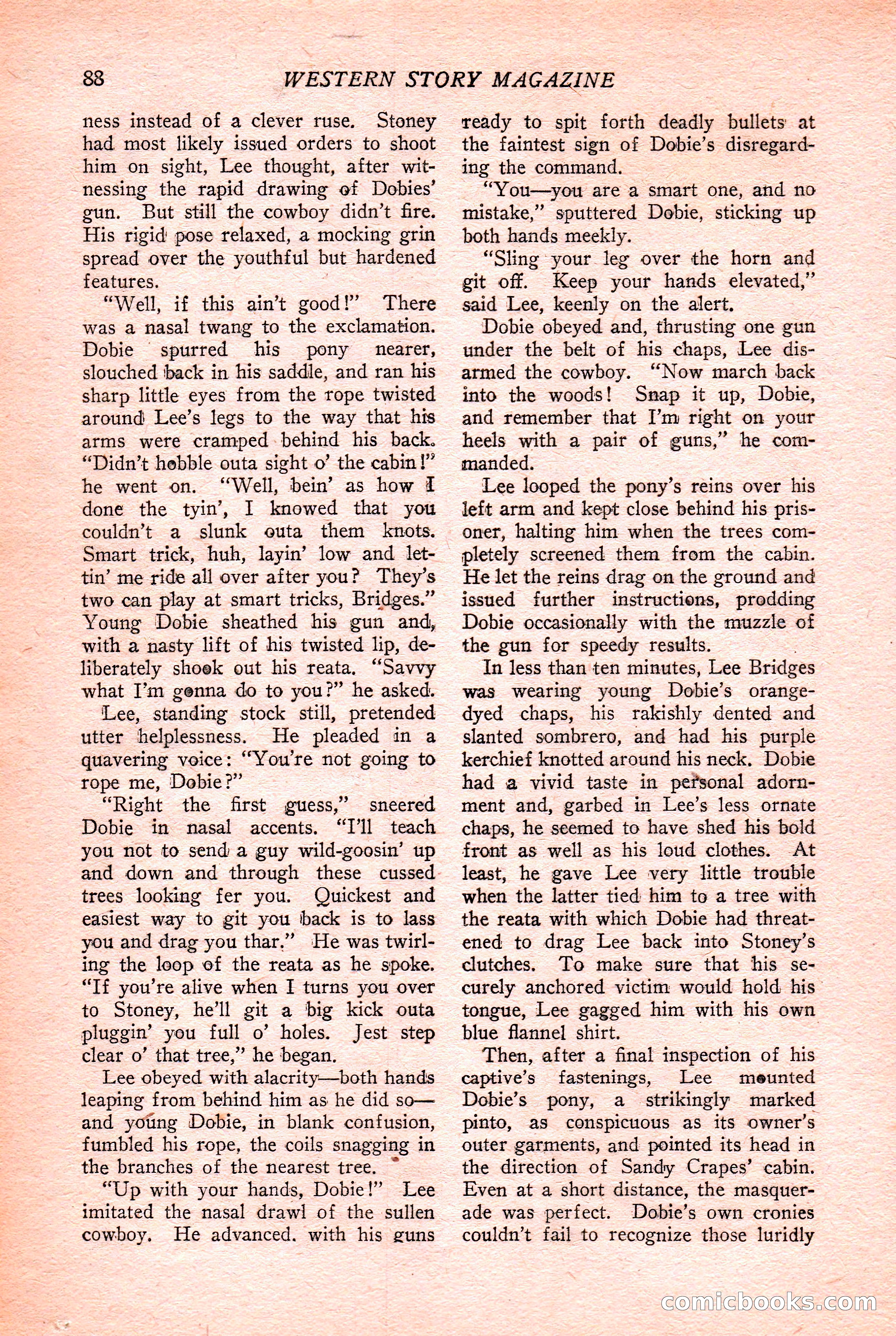 Western Story Magazine Cover — page 90 of 148