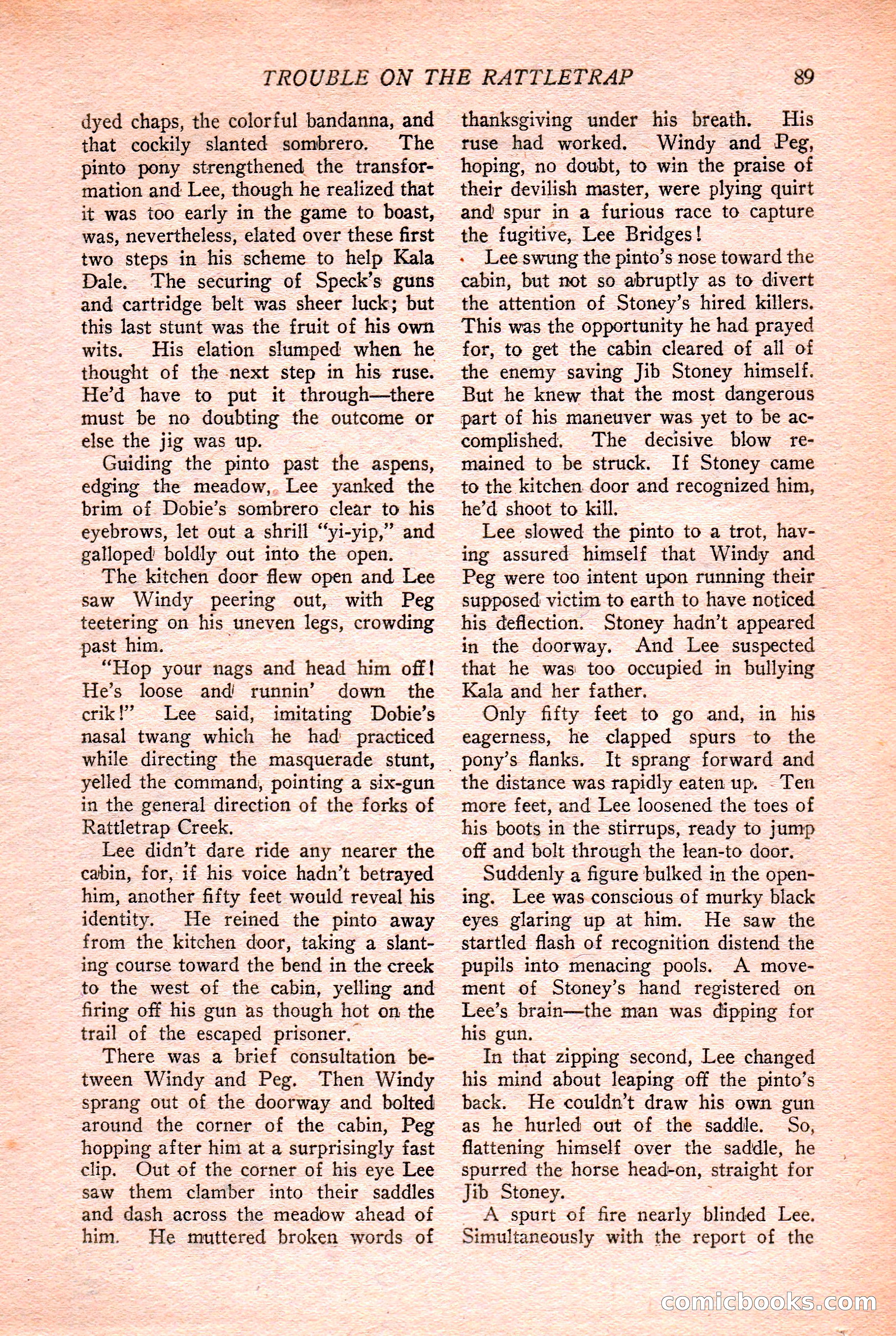 Western Story Magazine Cover — page 91 of 148