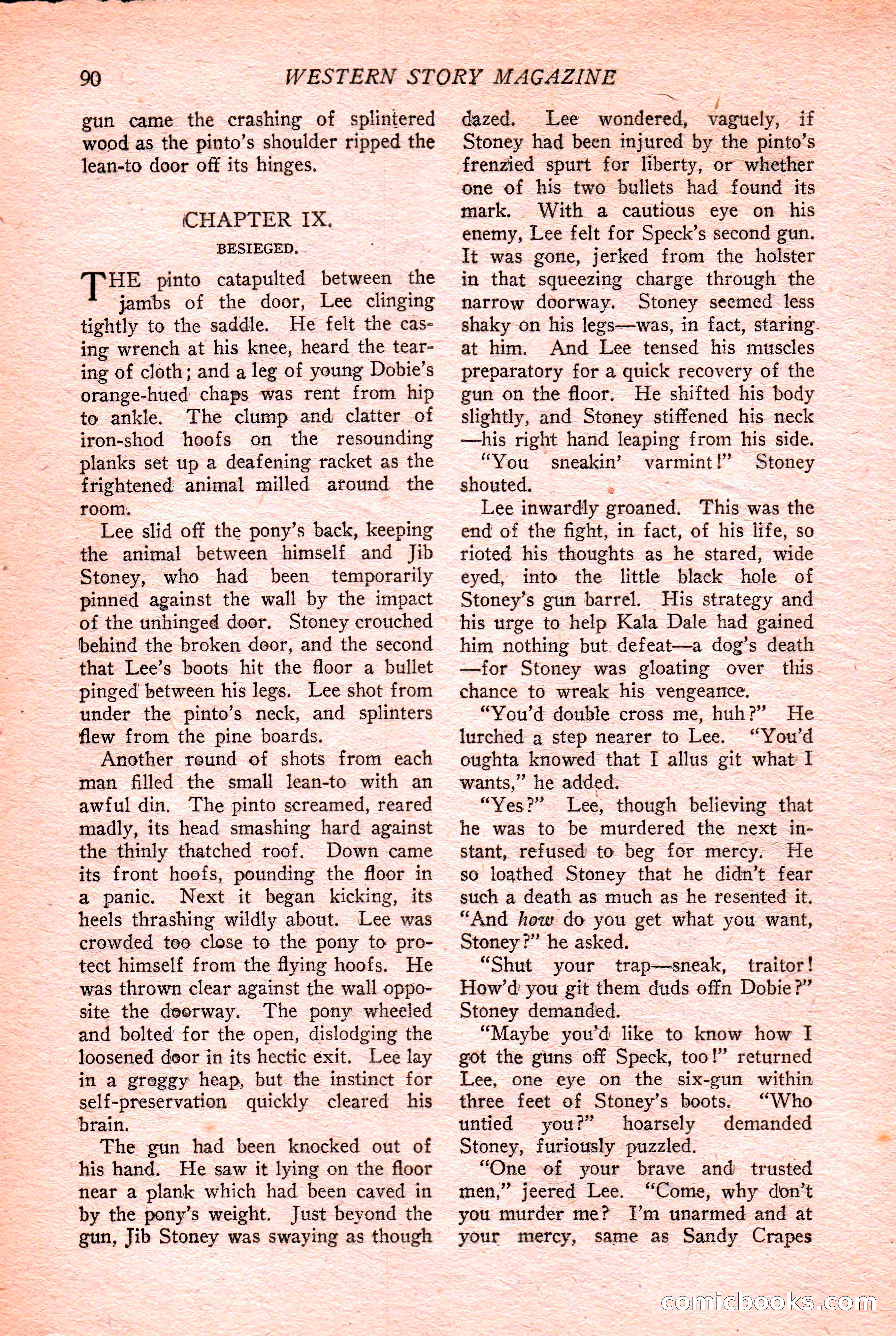 Western Story Magazine Cover — page 92 of 148