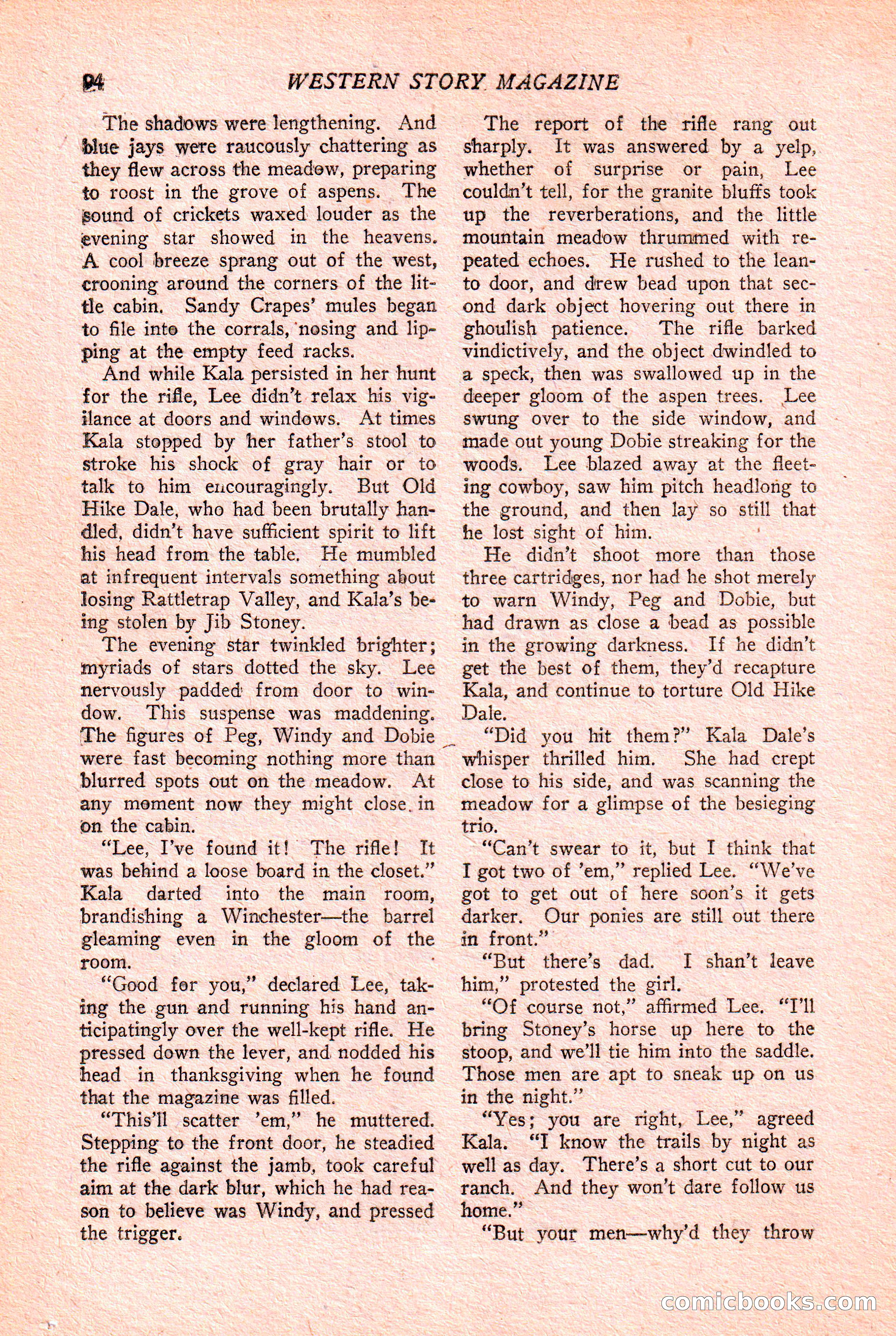 Western Story Magazine Cover — page 96 of 148