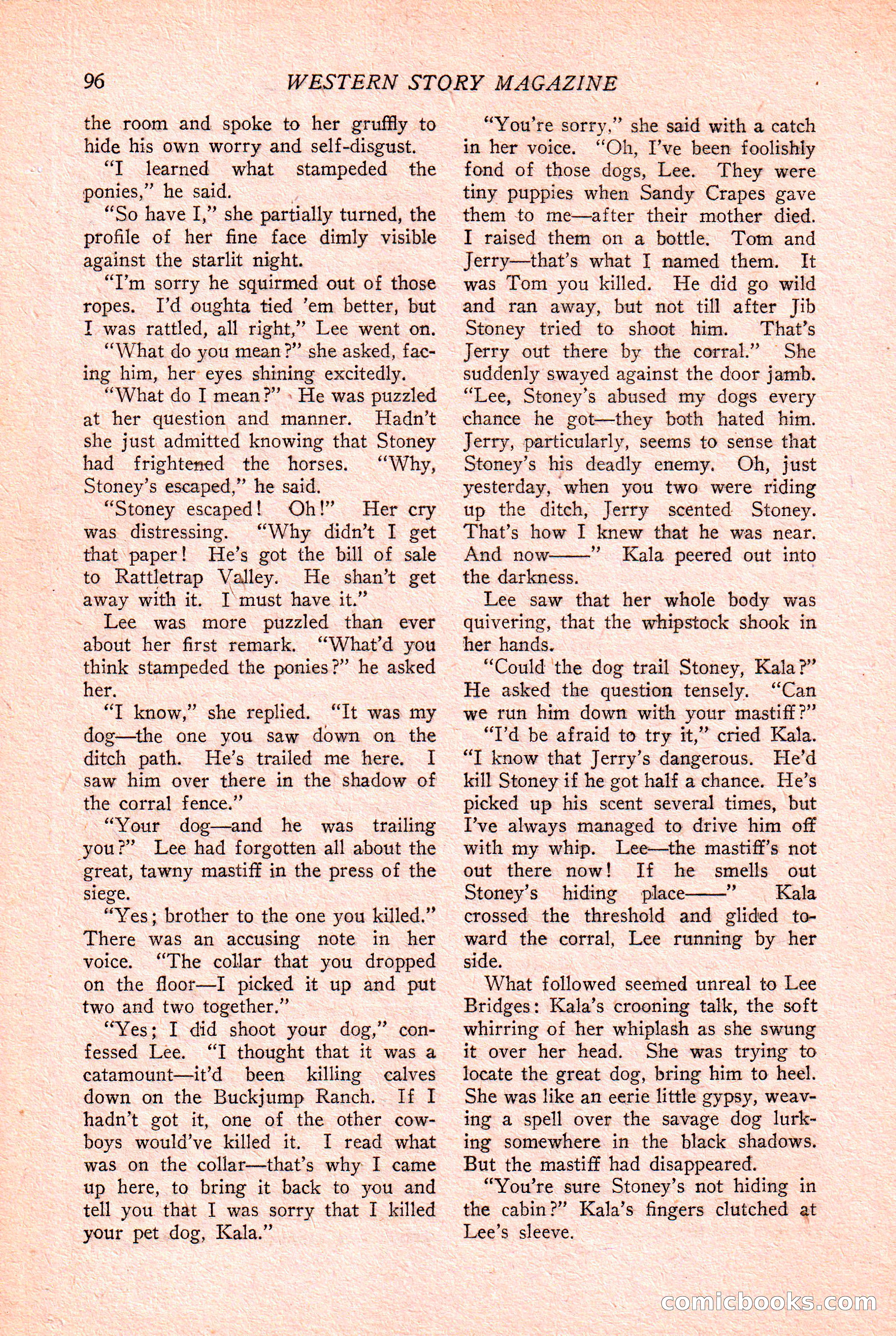 Western Story Magazine Cover — page 98 of 148