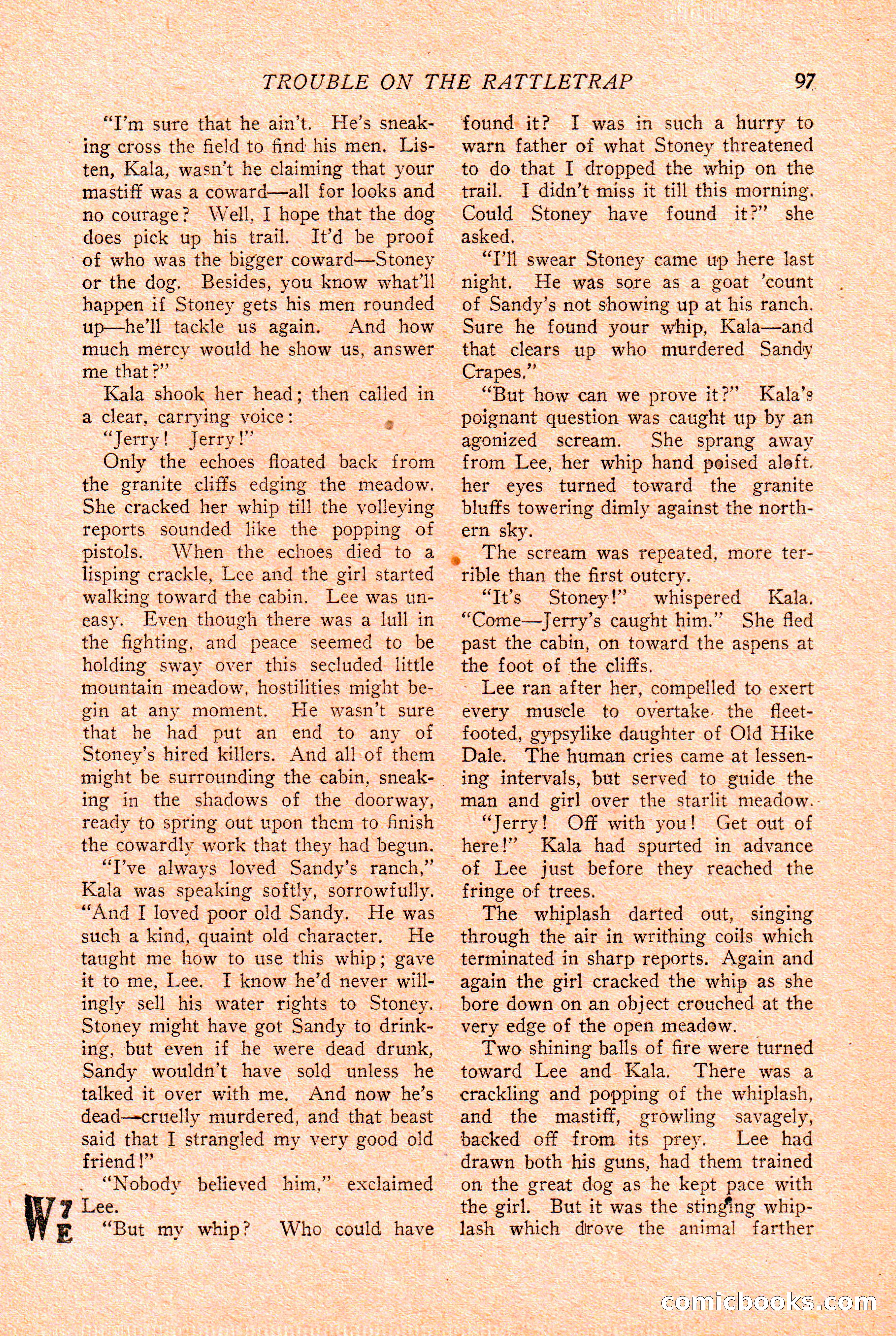 Western Story Magazine Cover — page 99 of 148