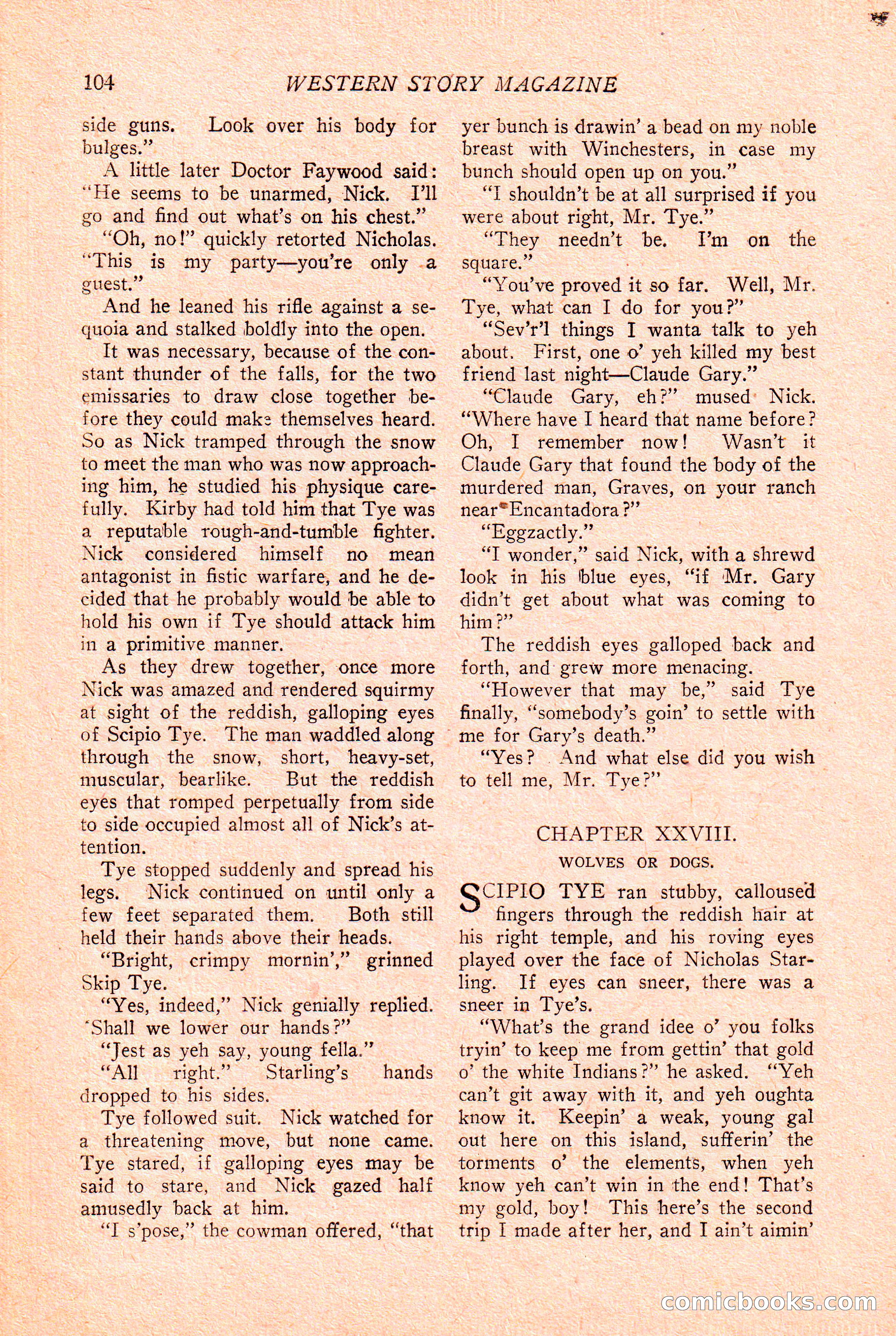 Western Story Magazine Cover — page 106 of 148