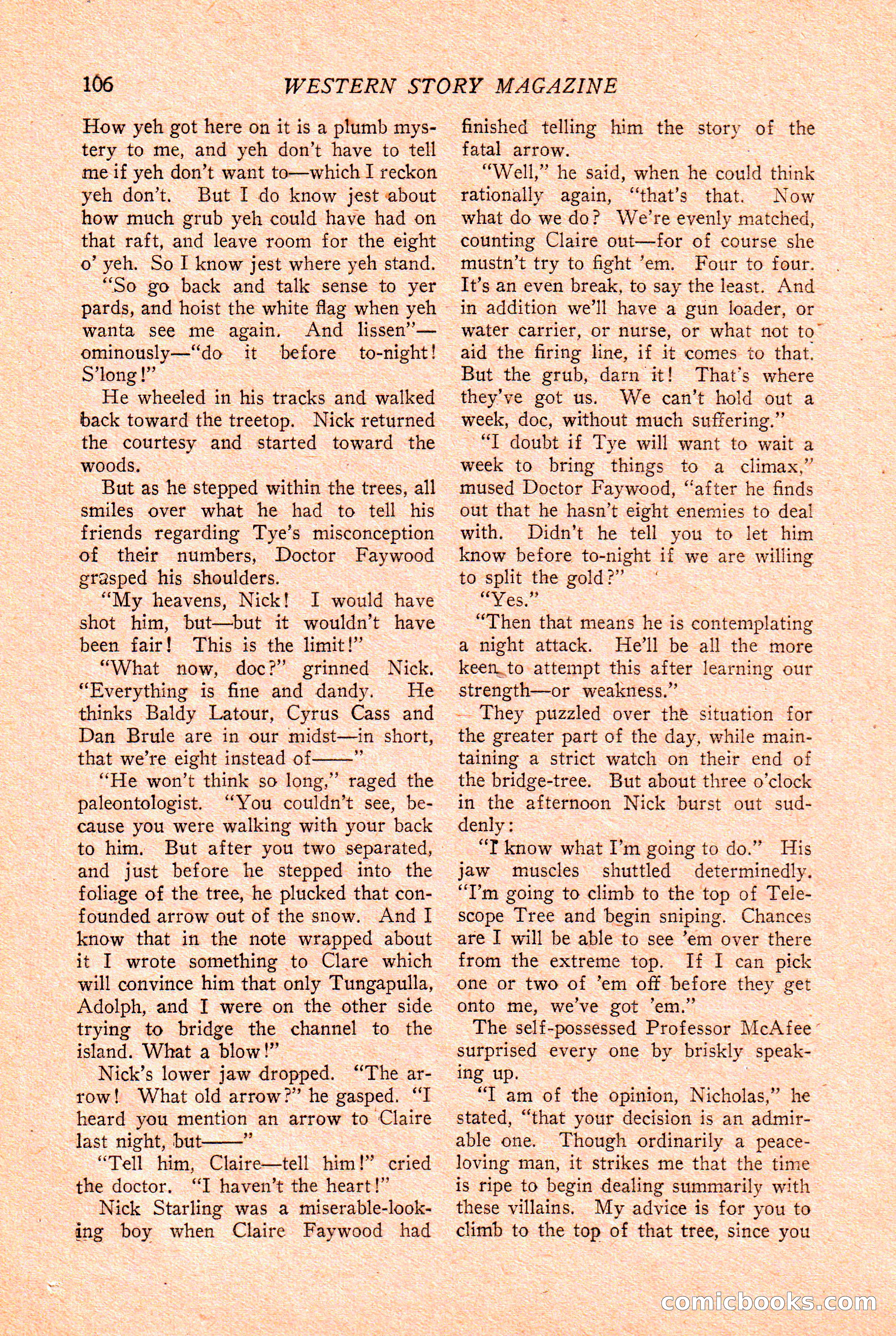 Western Story Magazine Cover — page 108 of 148