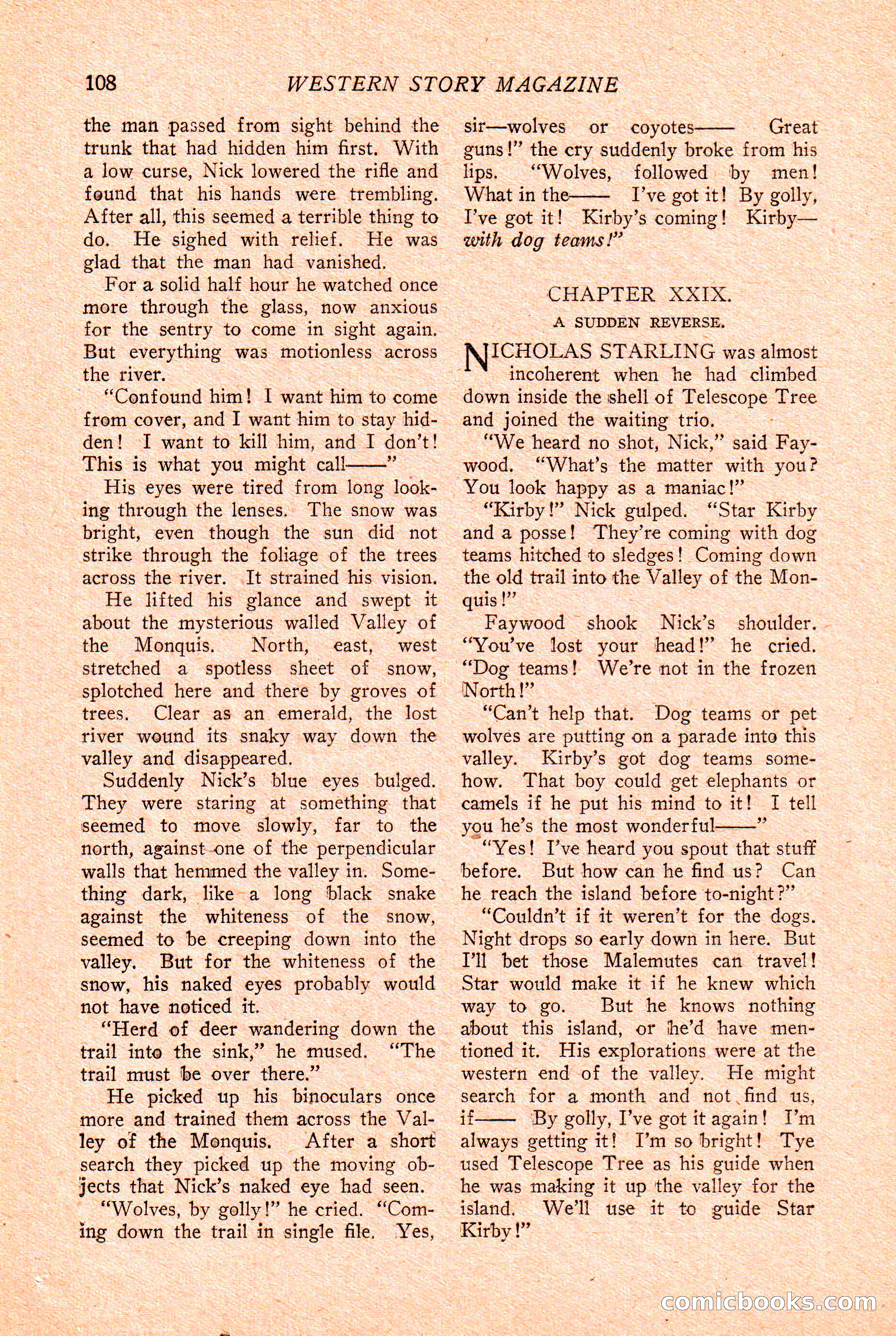Western Story Magazine Cover — page 110 of 148