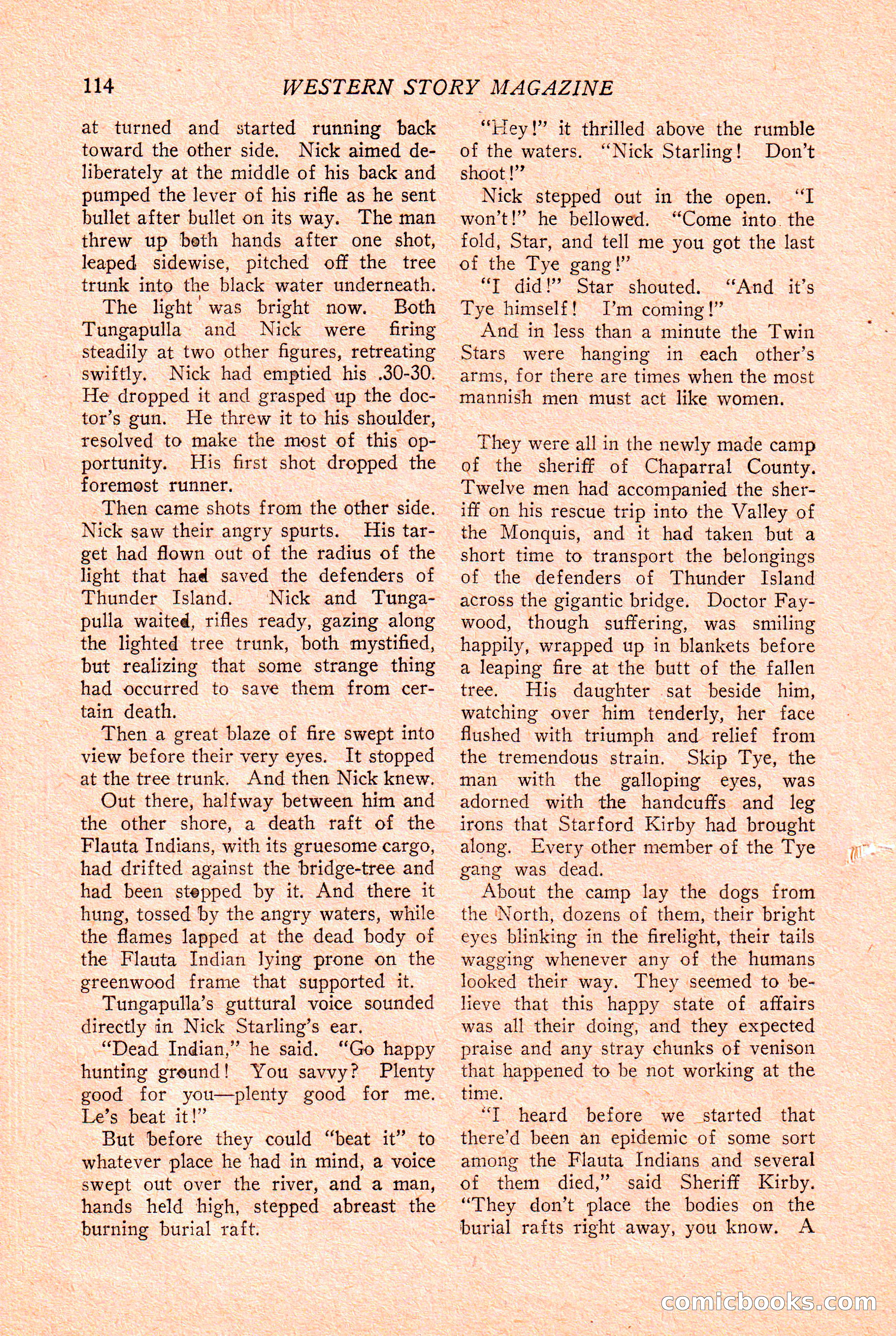 Western Story Magazine Cover — page 116 of 148
