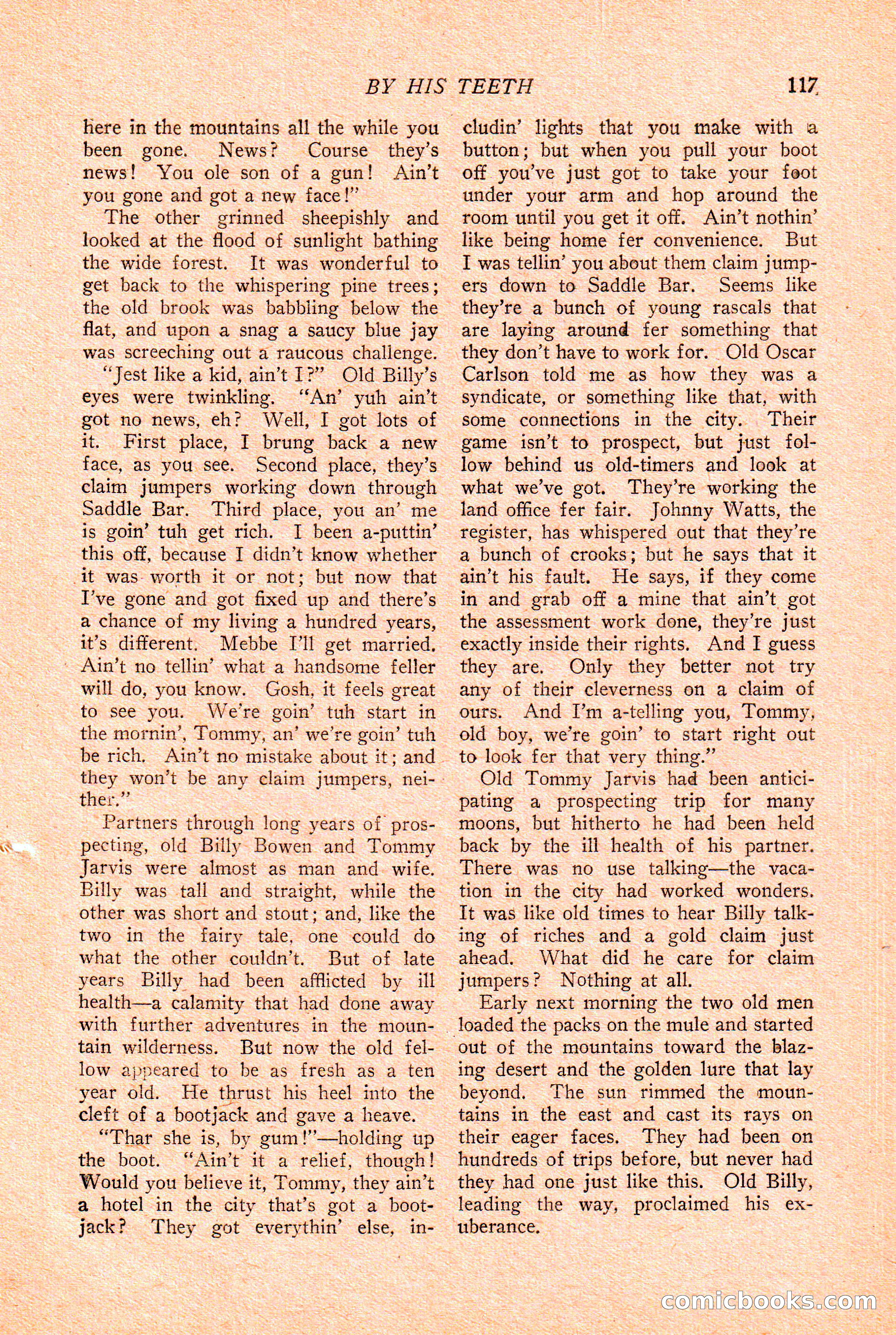 Western Story Magazine Cover — page 119 of 148