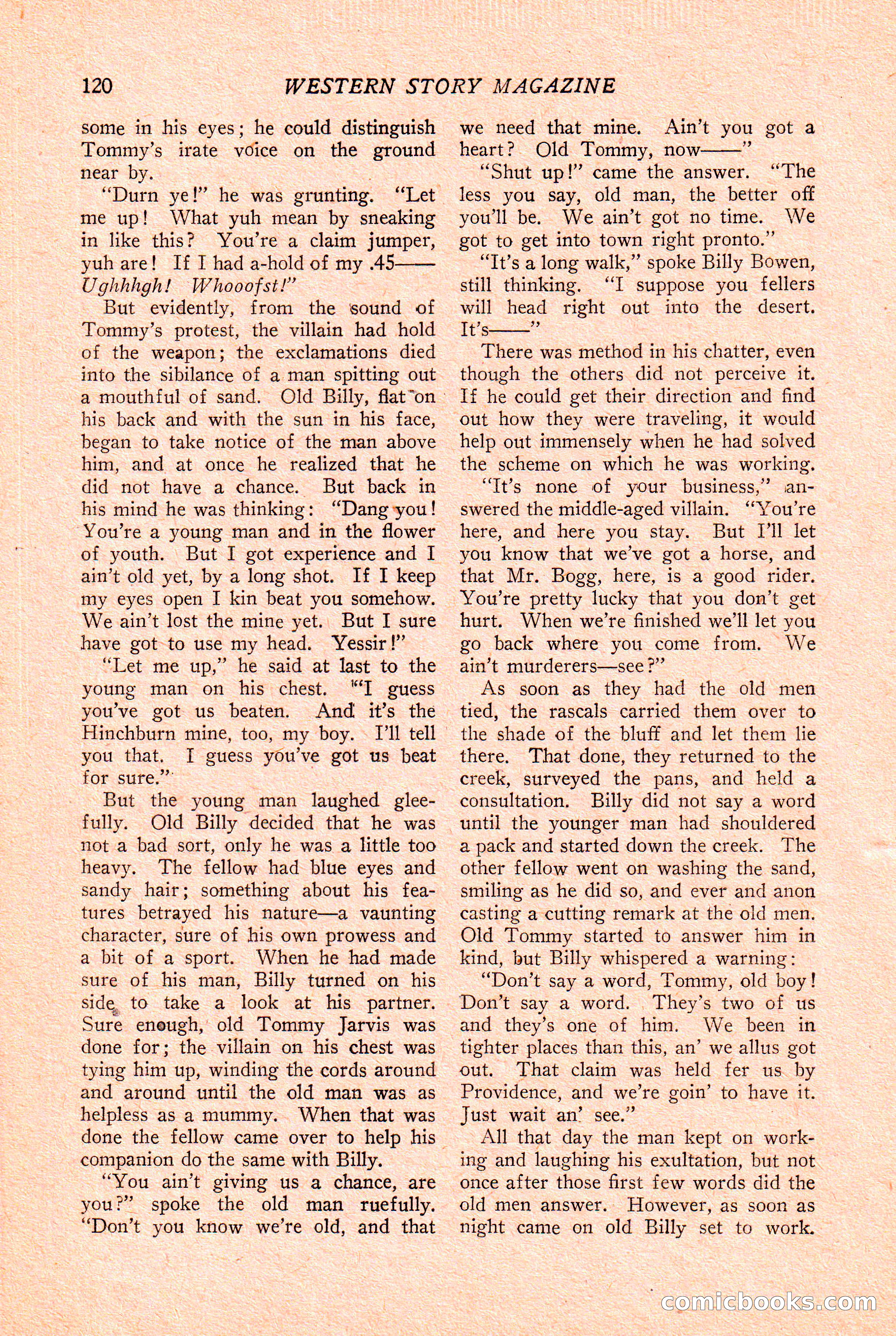 Western Story Magazine Cover — page 122 of 148