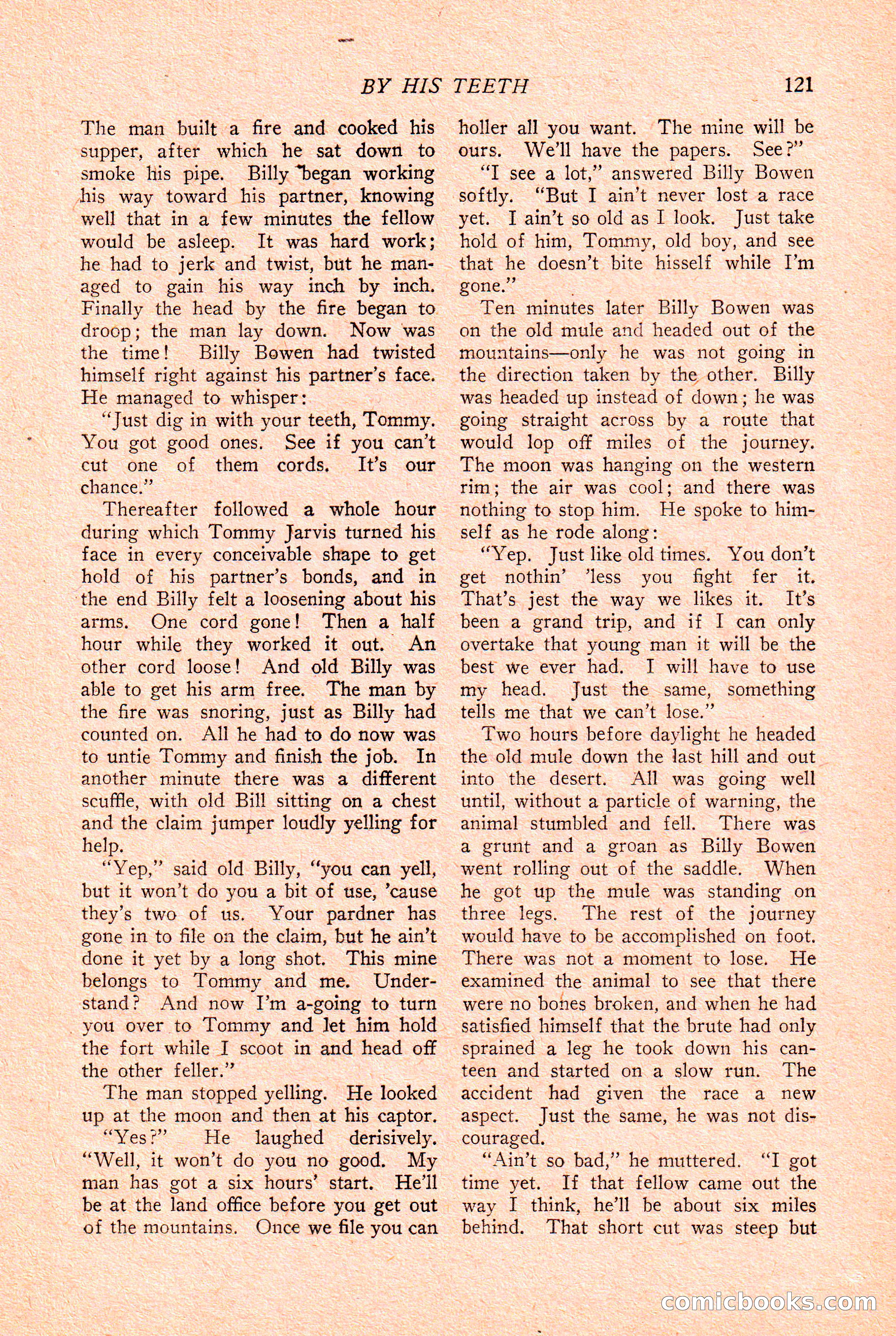 Western Story Magazine Cover — page 123 of 148