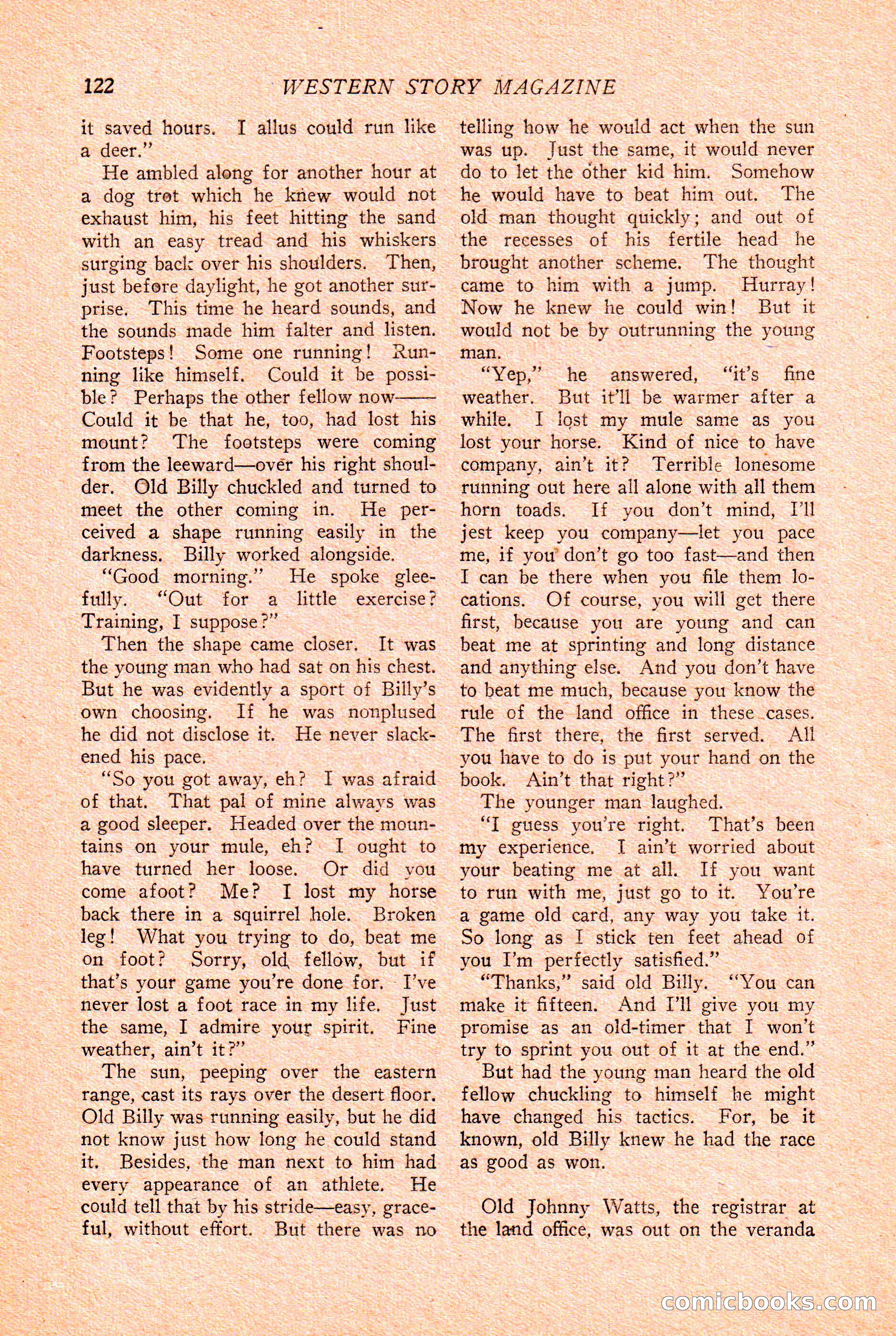 Western Story Magazine Cover — page 124 of 148