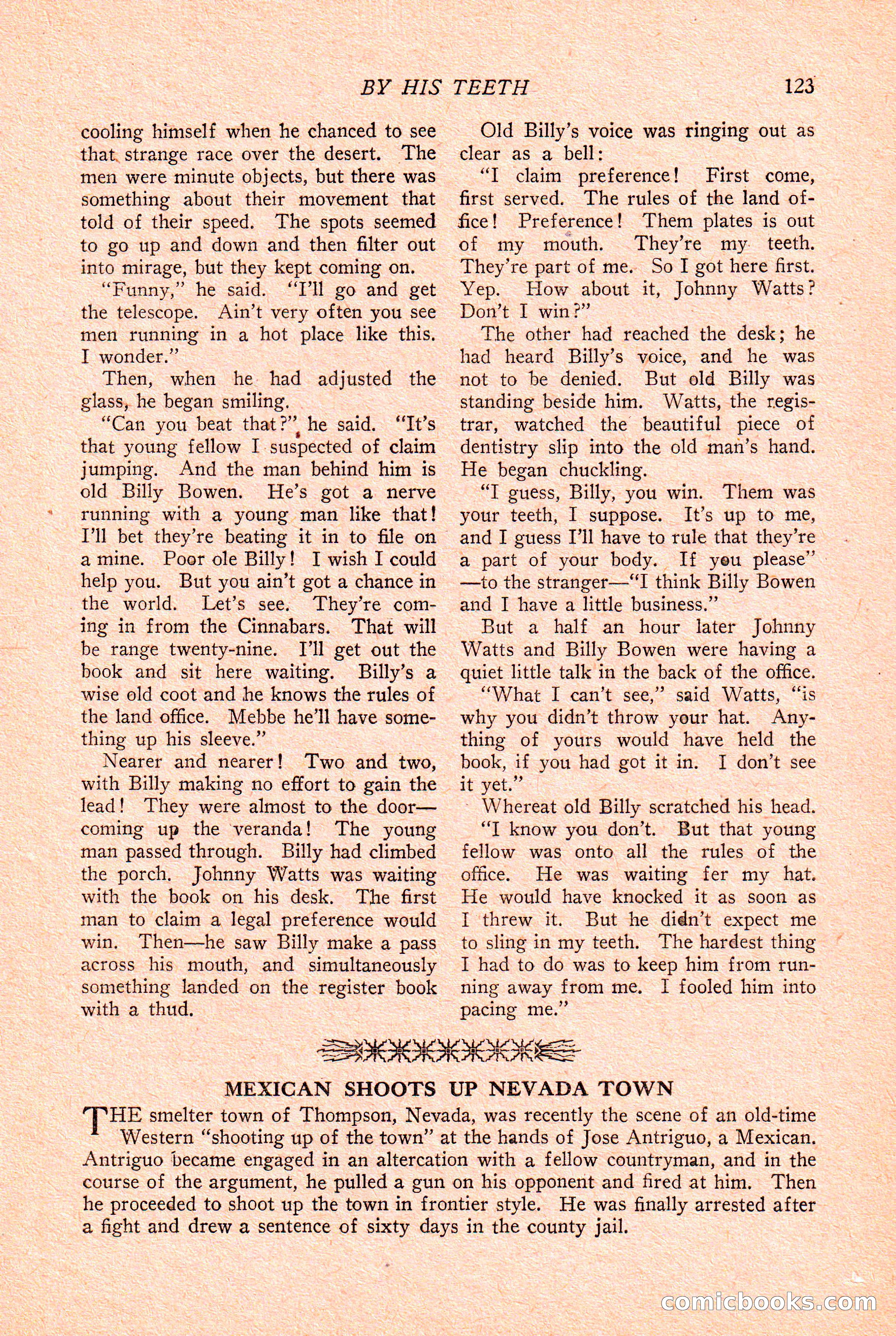 Western Story Magazine Cover — page 125 of 148