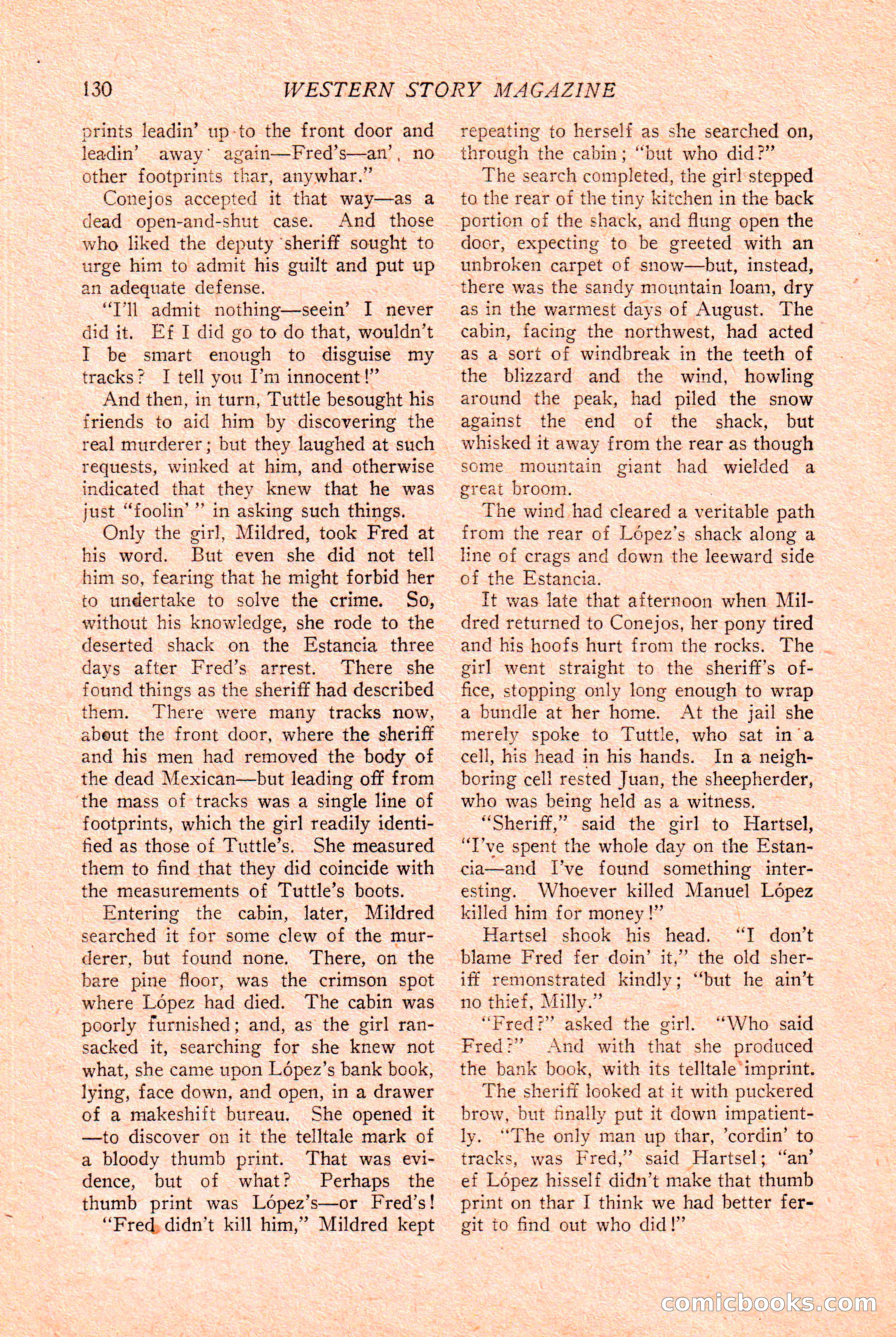 Western Story Magazine Cover — page 132 of 148
