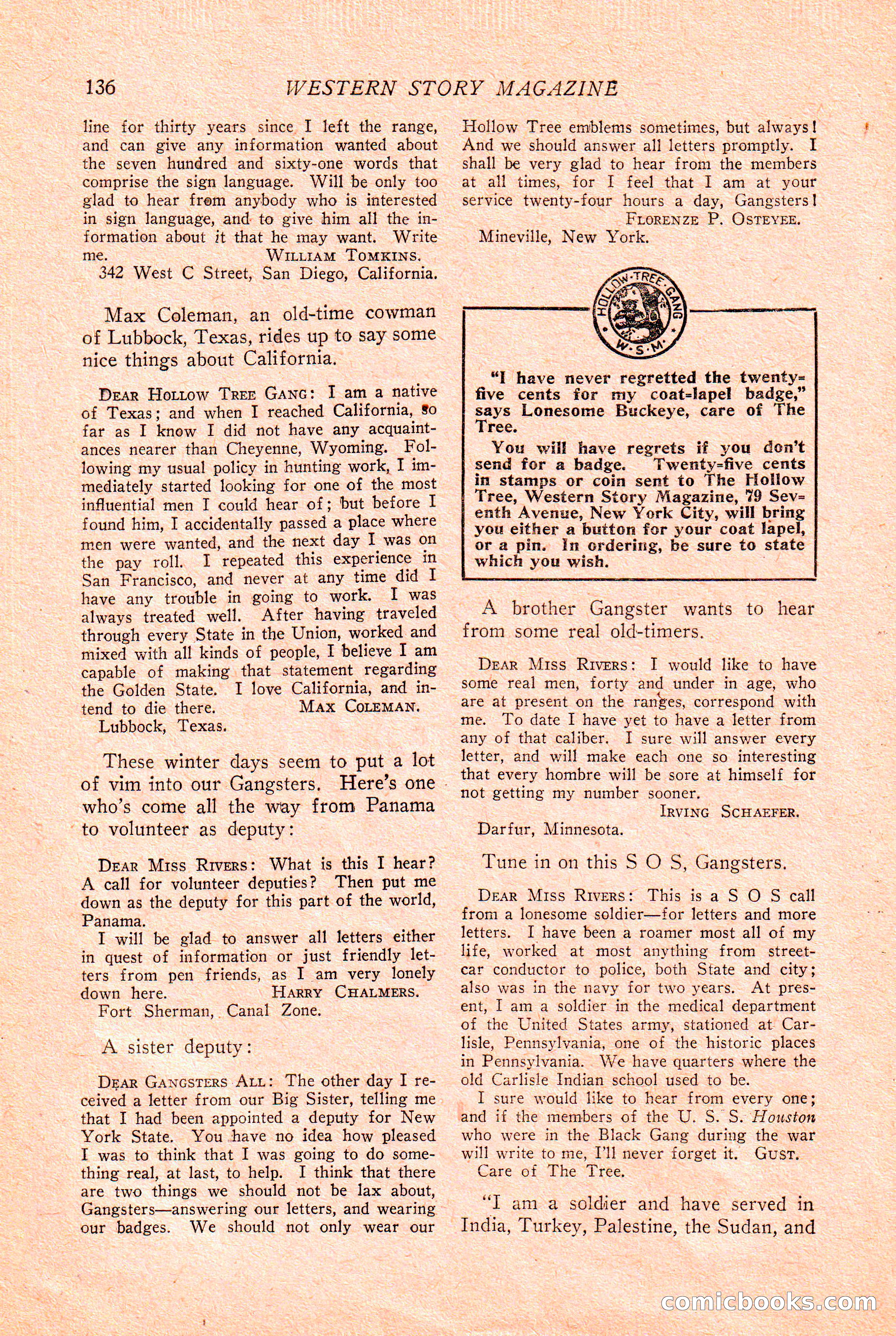 Western Story Magazine Cover — page 138 of 148