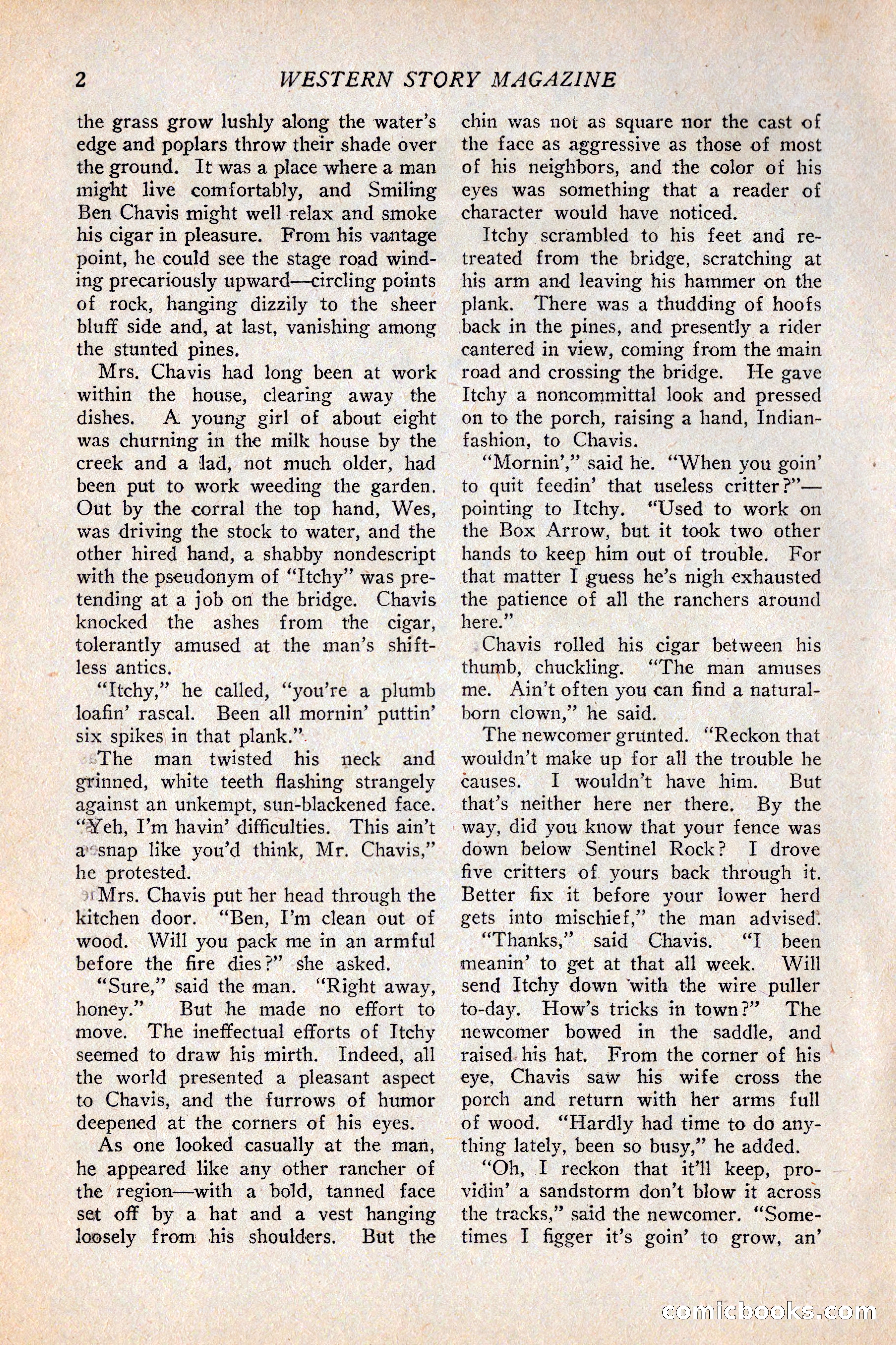 Western Story Magazine, February 5, 1927 — page 20 of 172