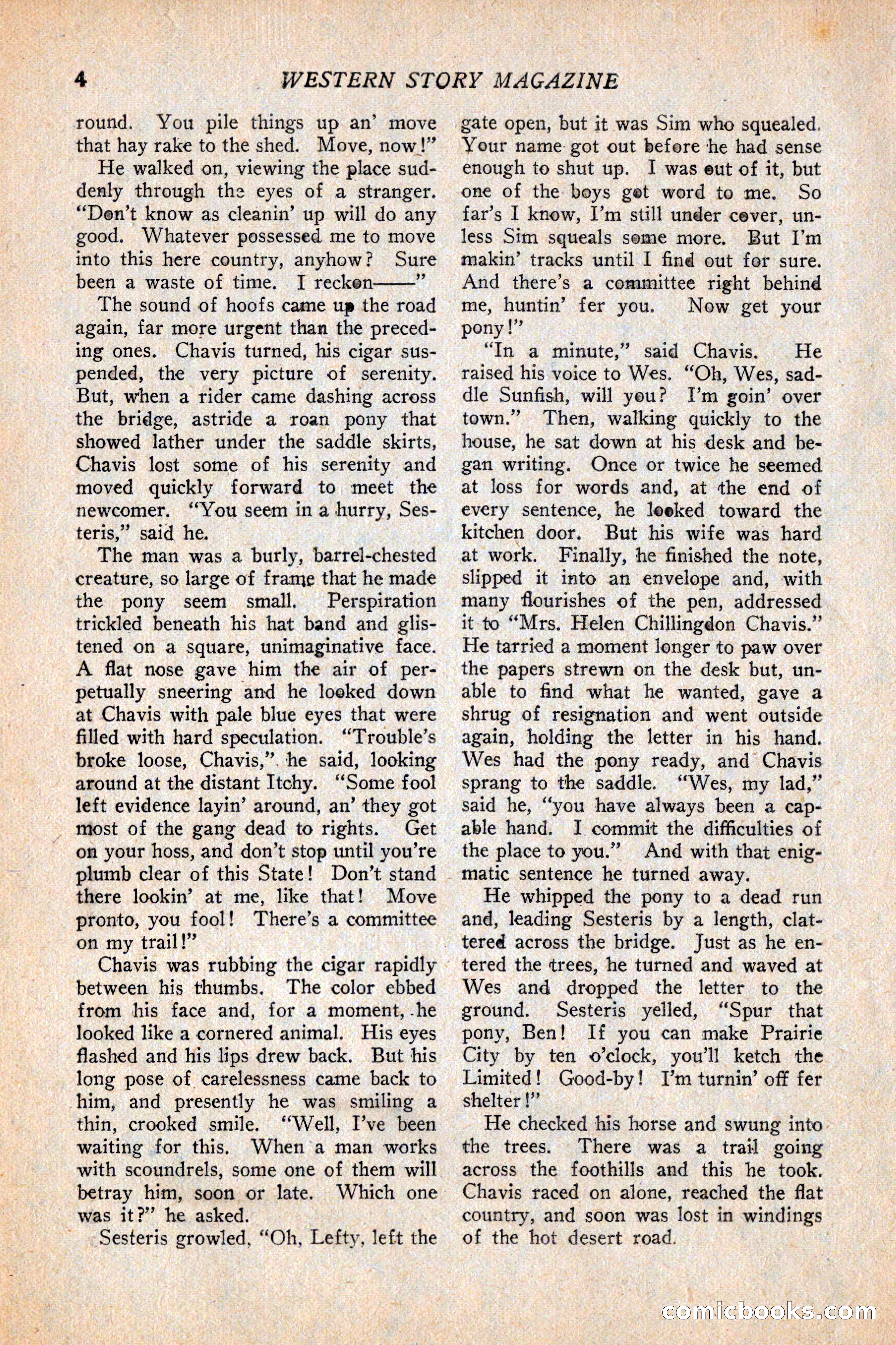 Western Story Magazine, February 5, 1927 — page 22 of 172