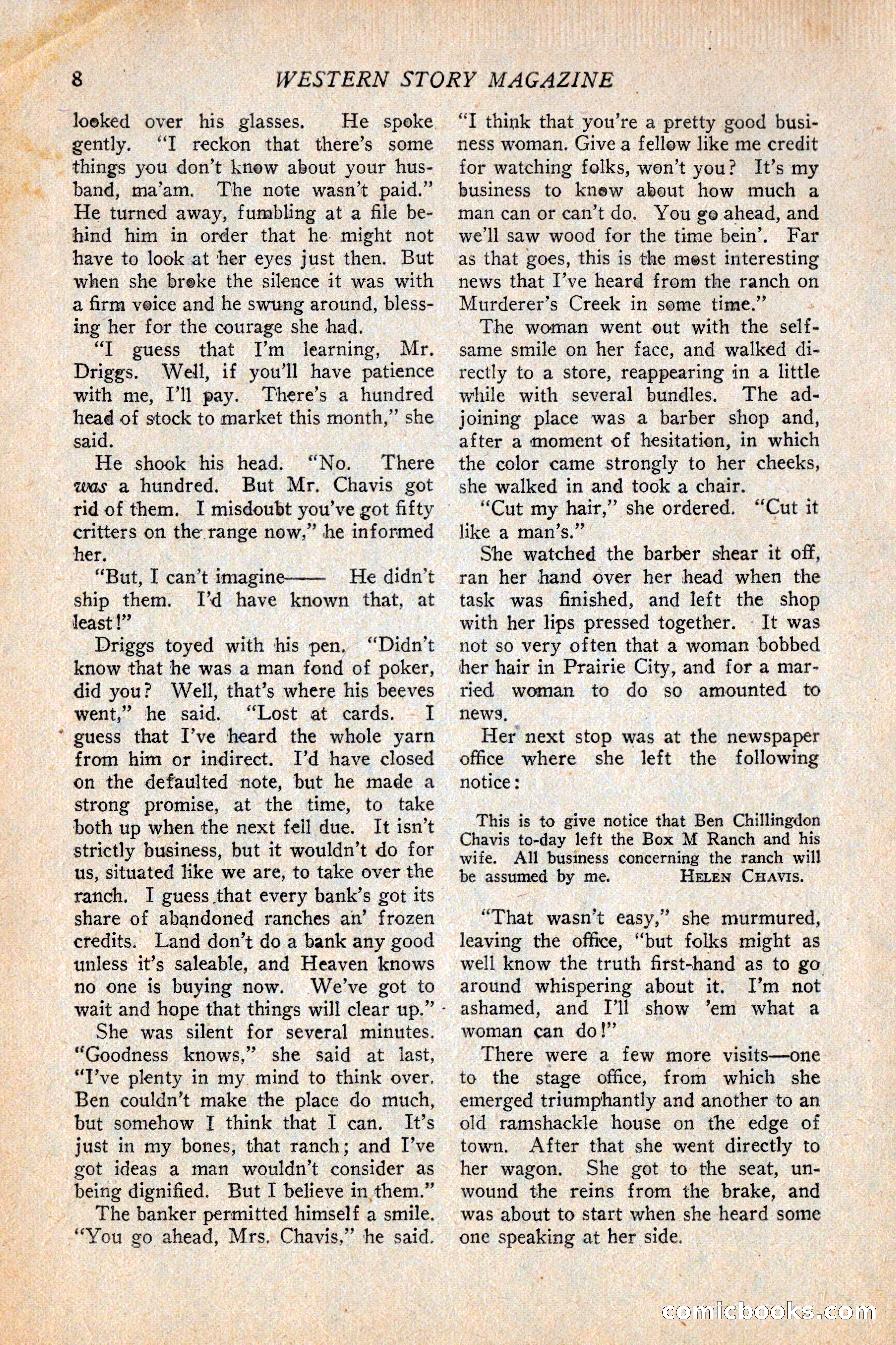 Western Story Magazine, February 5, 1927 — page 26 of 172