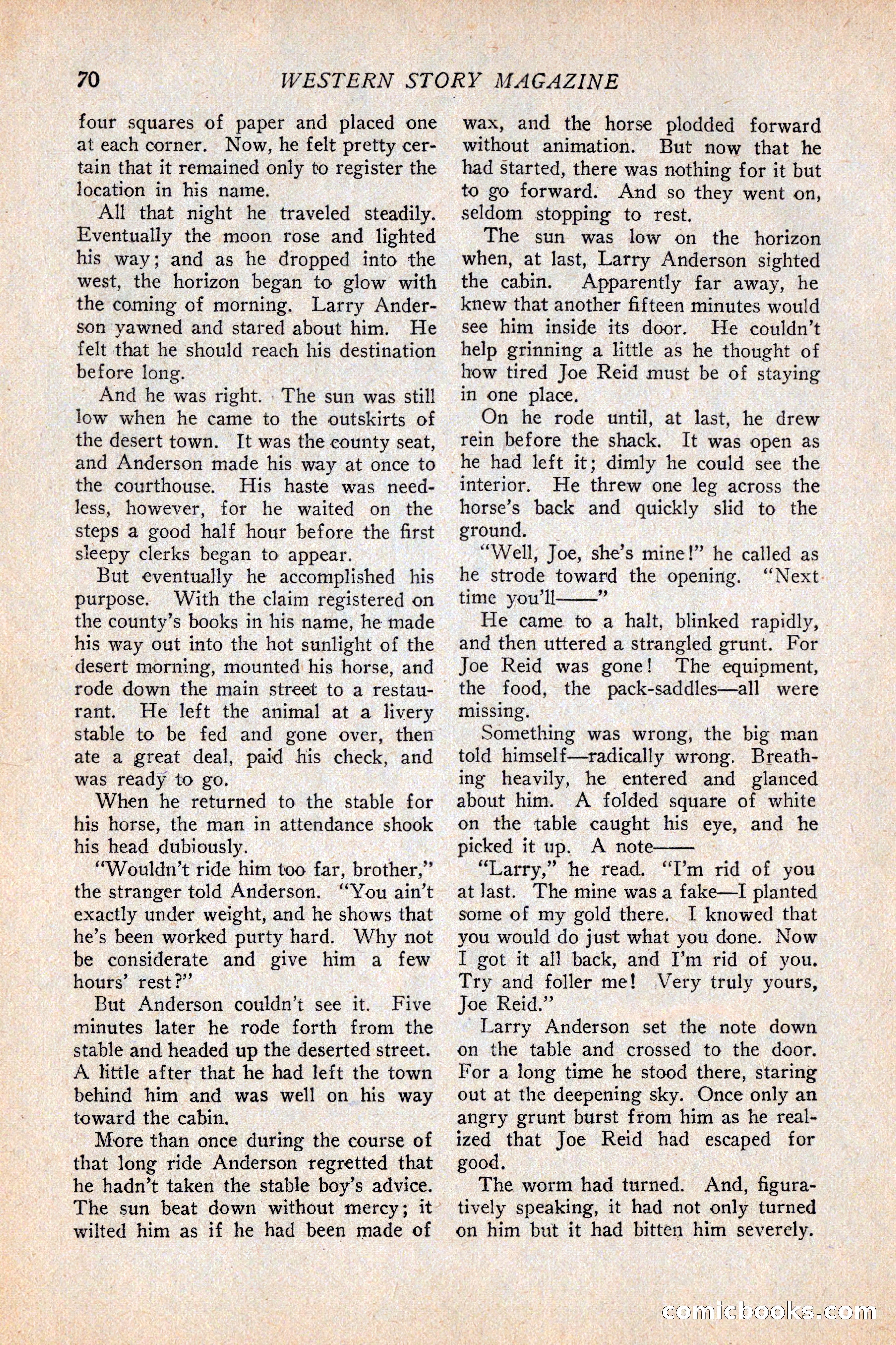 Western Story Magazine, February 5, 1927 — page 88 of 172