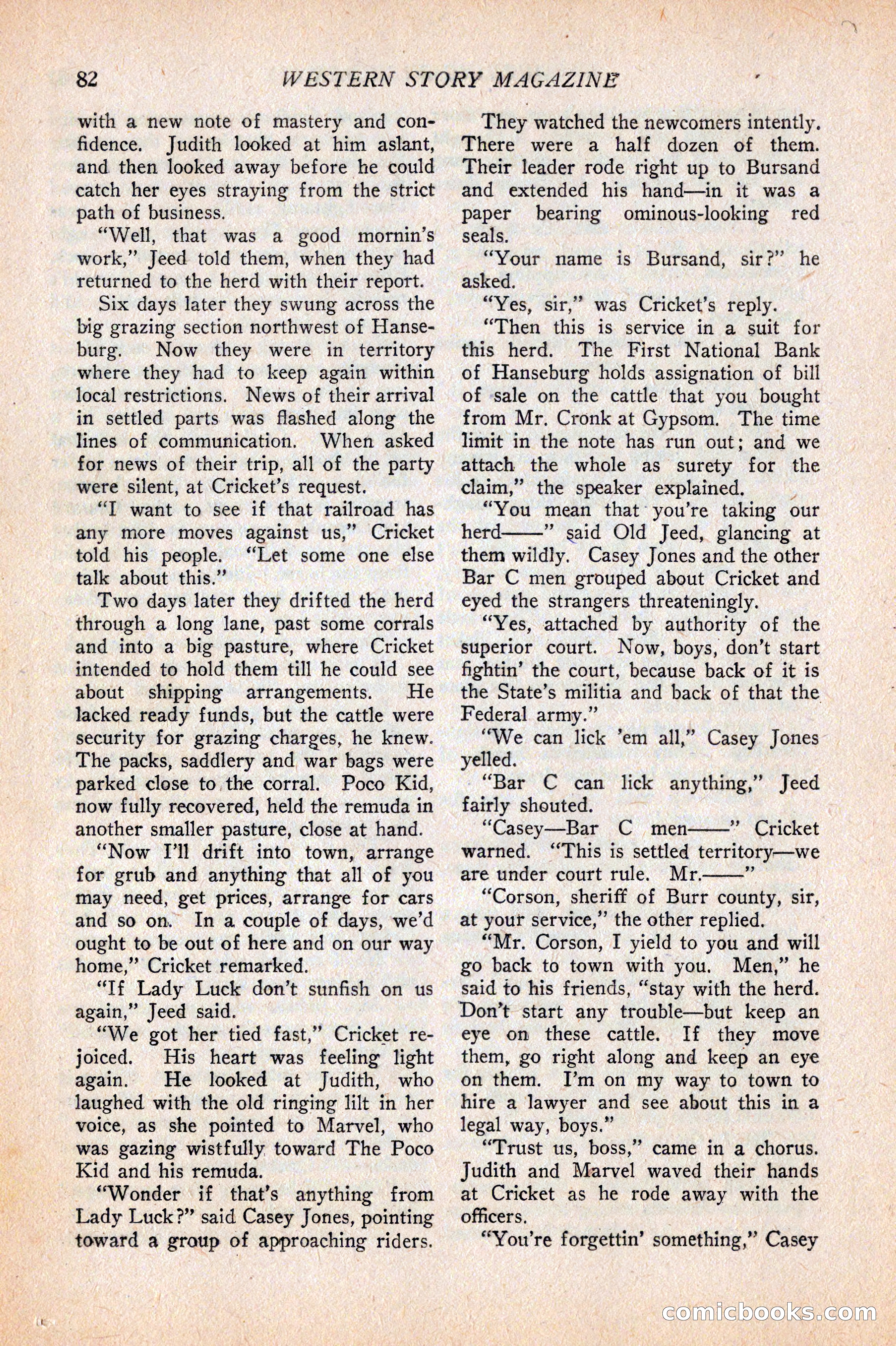 Western Story Magazine, February 5, 1927 — page 100 of 172
