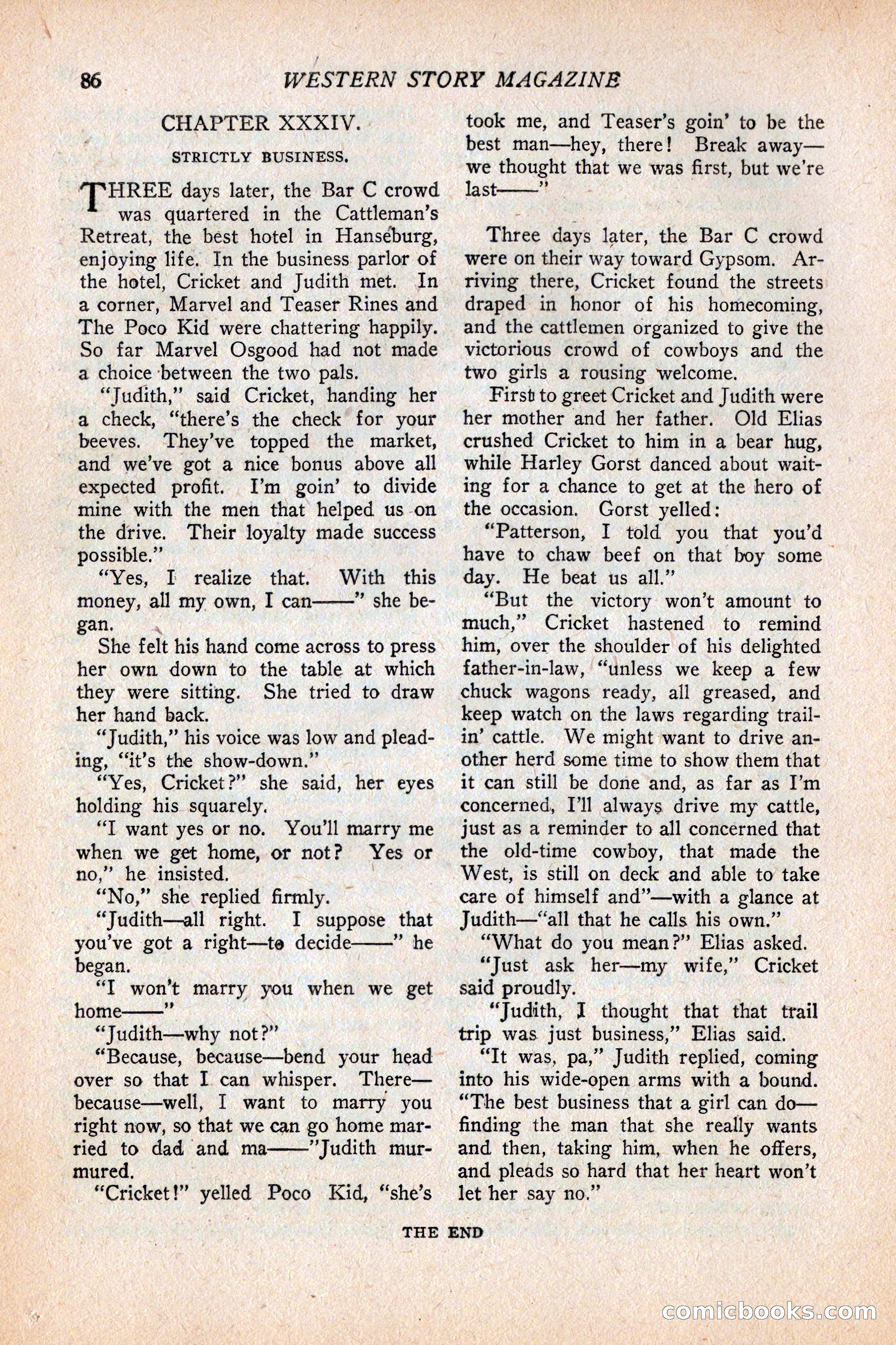 Western Story Magazine, February 5, 1927 — page 104 of 172