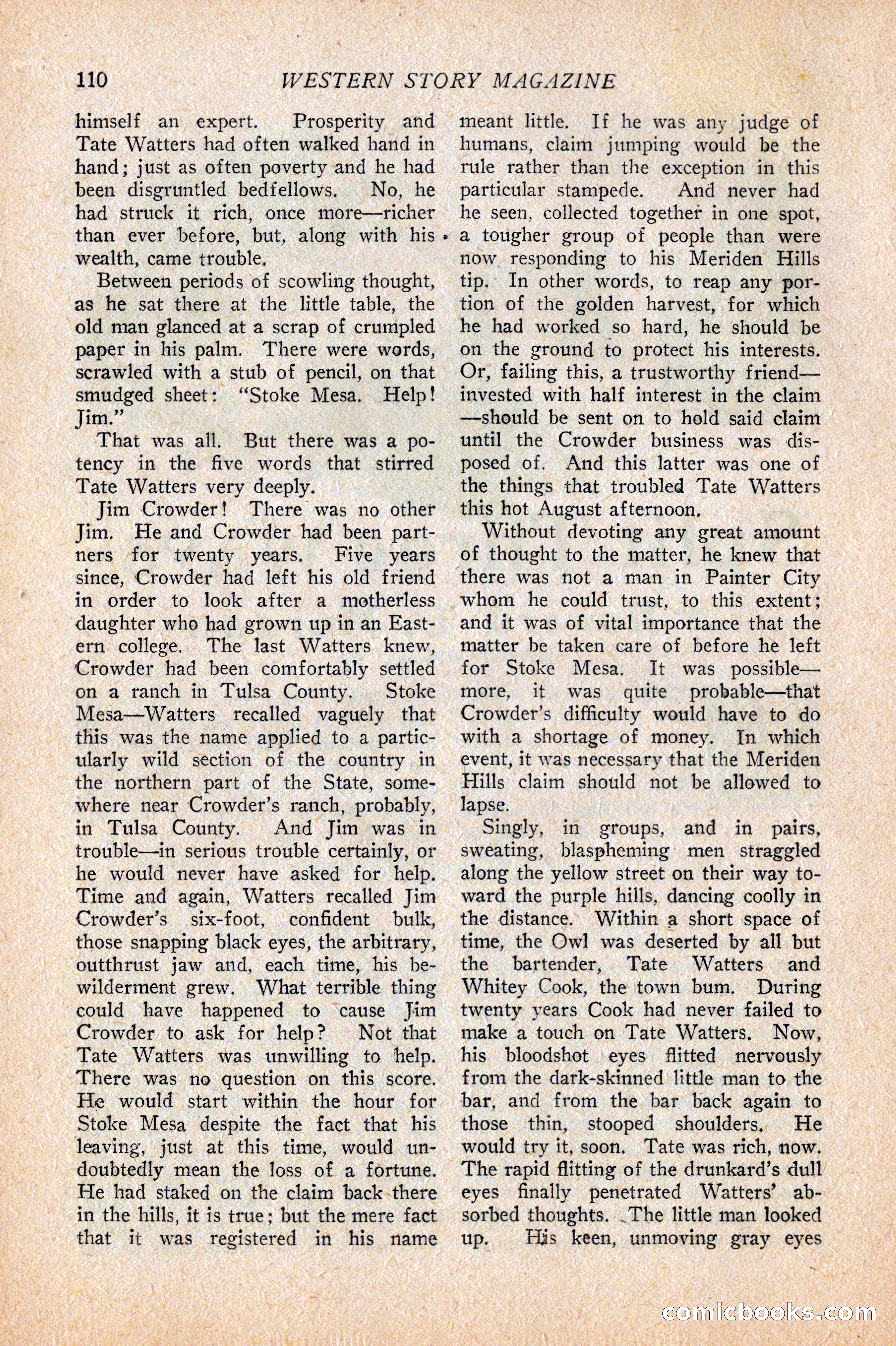 Western Story Magazine, February 5, 1927 — page 128 of 172