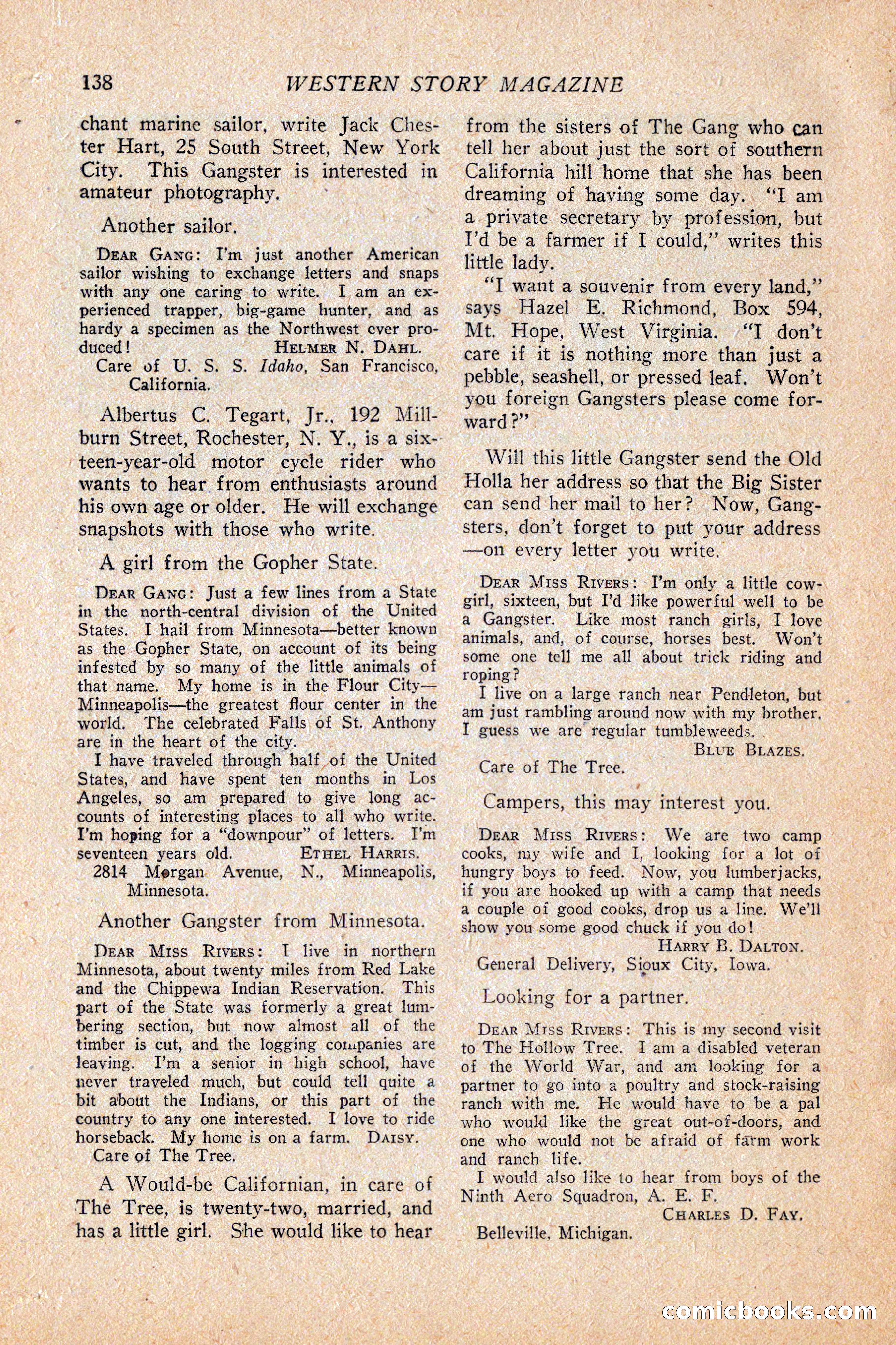 Western Story Magazine, February 5, 1927 — page 156 of 172