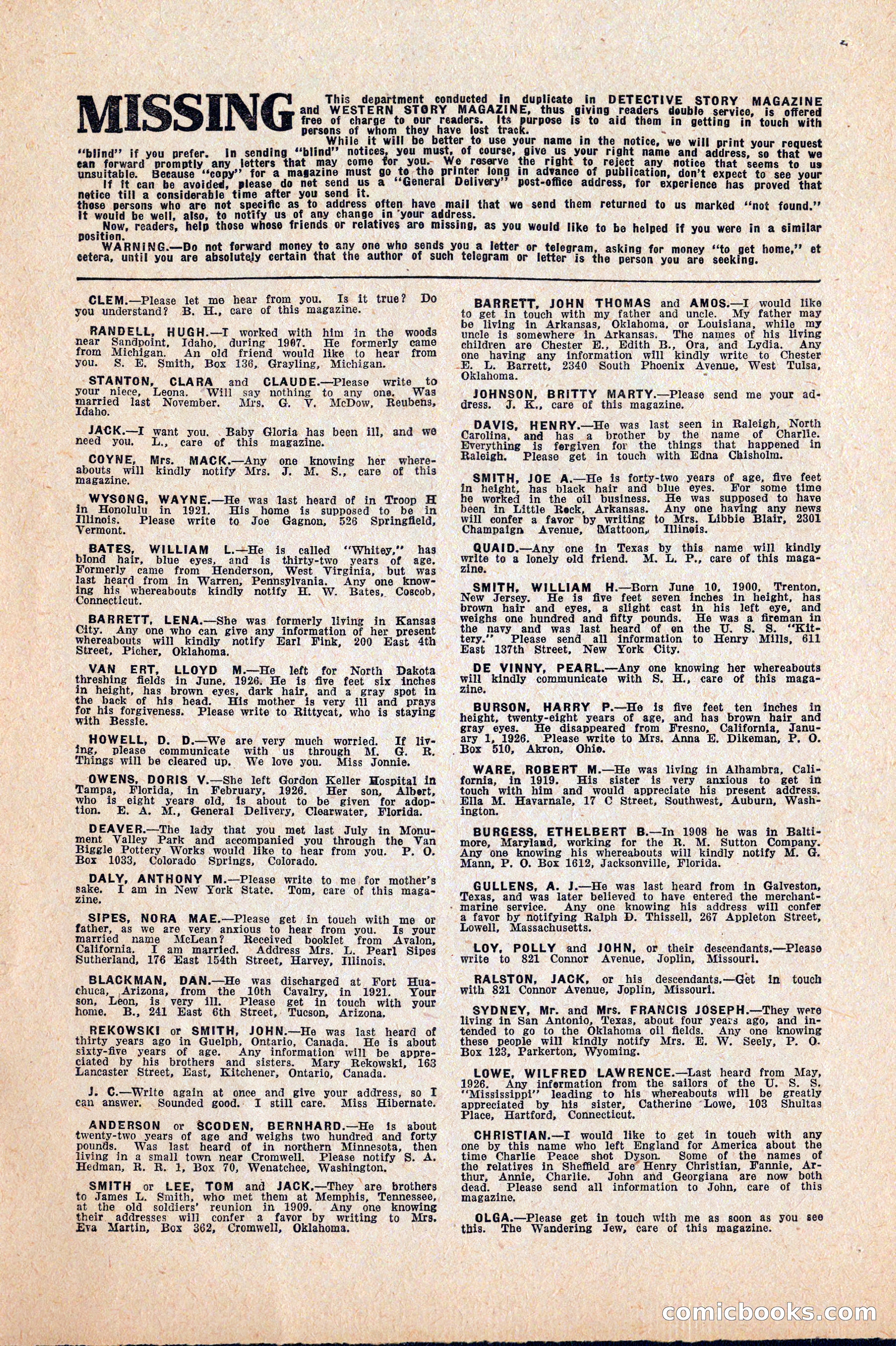 Western Story Magazine, February 5, 1927 — page 161 of 172