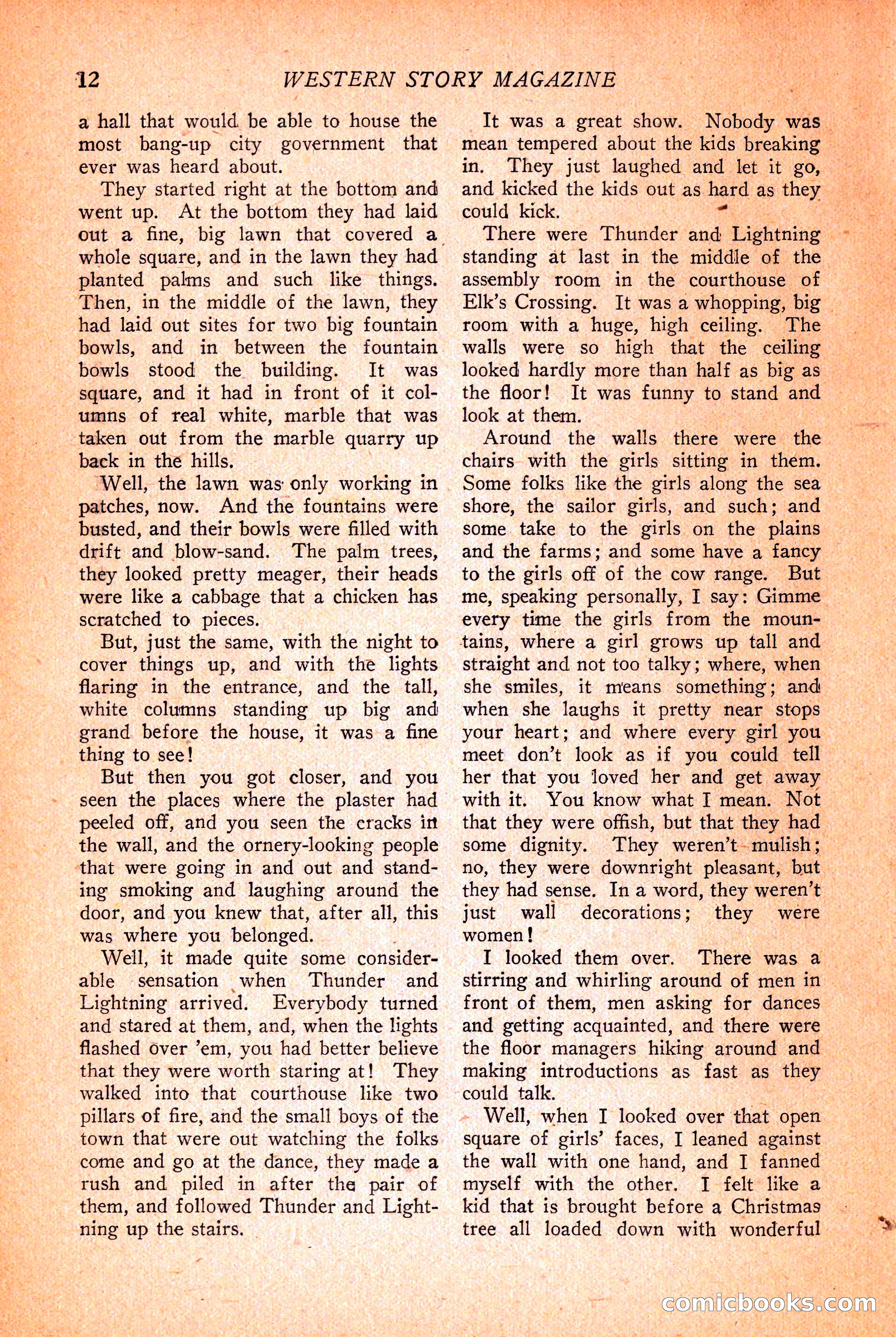 Western Story Magazine, March 12, 1927 — page 14 of 148