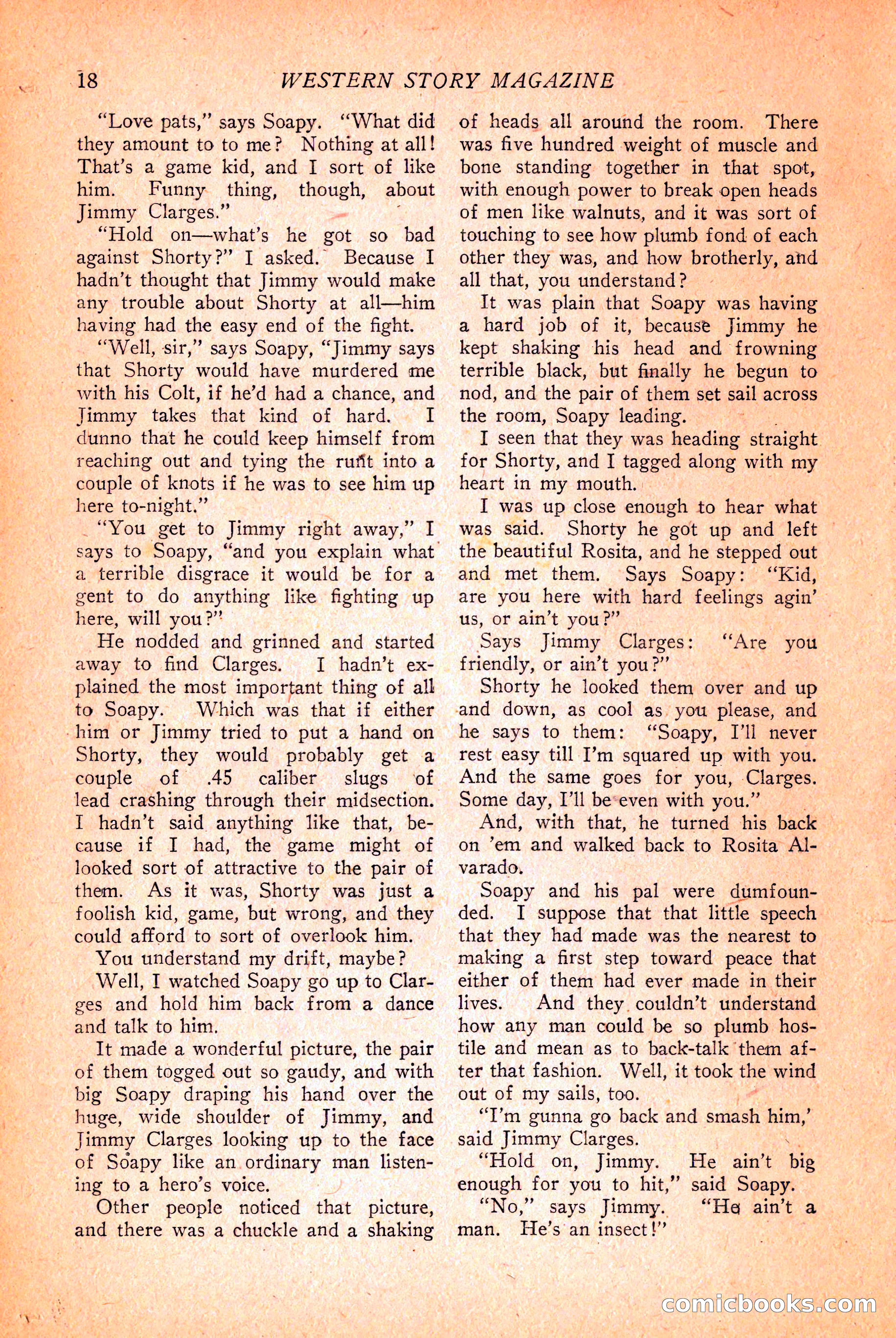 Western Story Magazine, March 12, 1927 — page 20 of 148