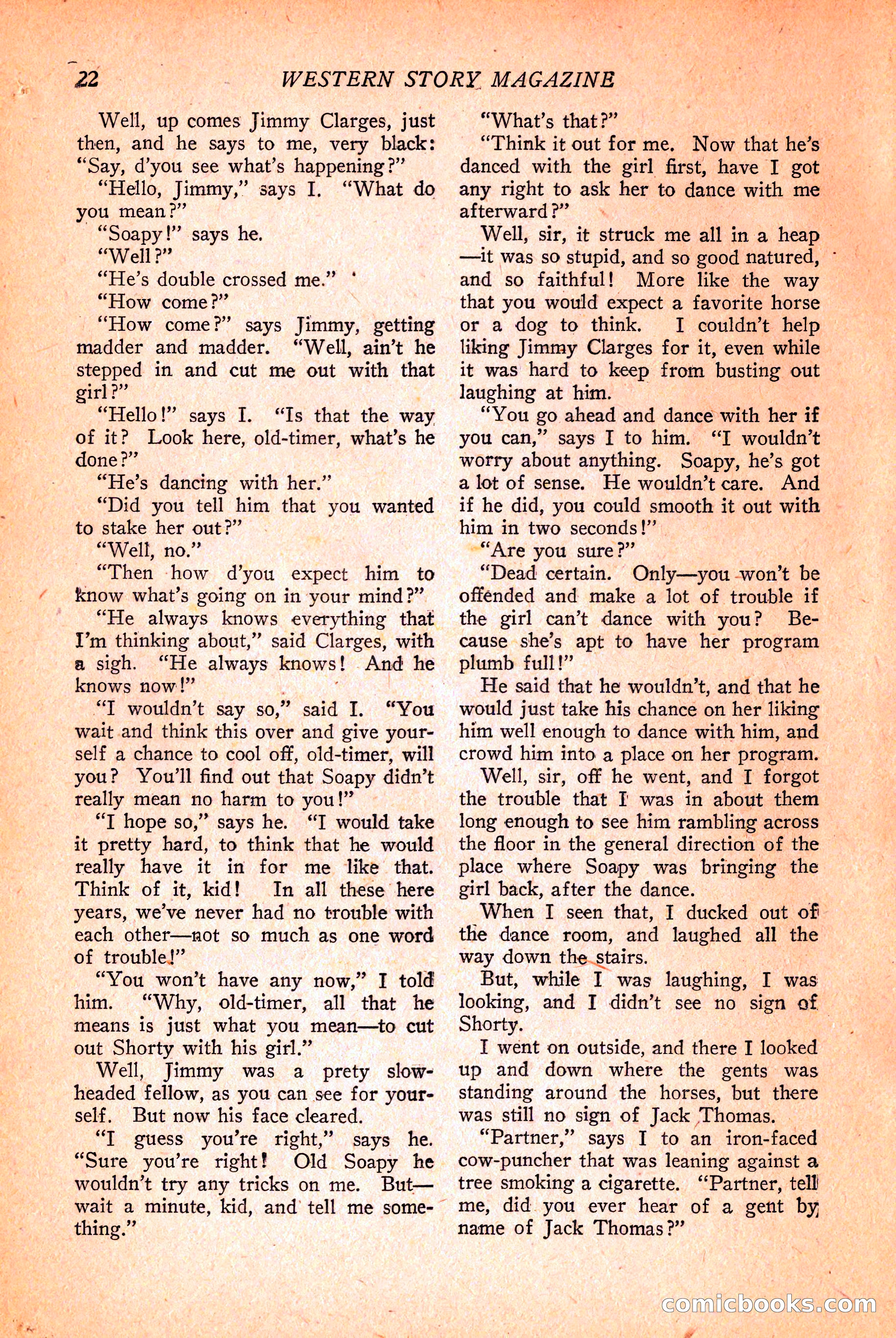 Western Story Magazine, March 12, 1927 — page 24 of 148