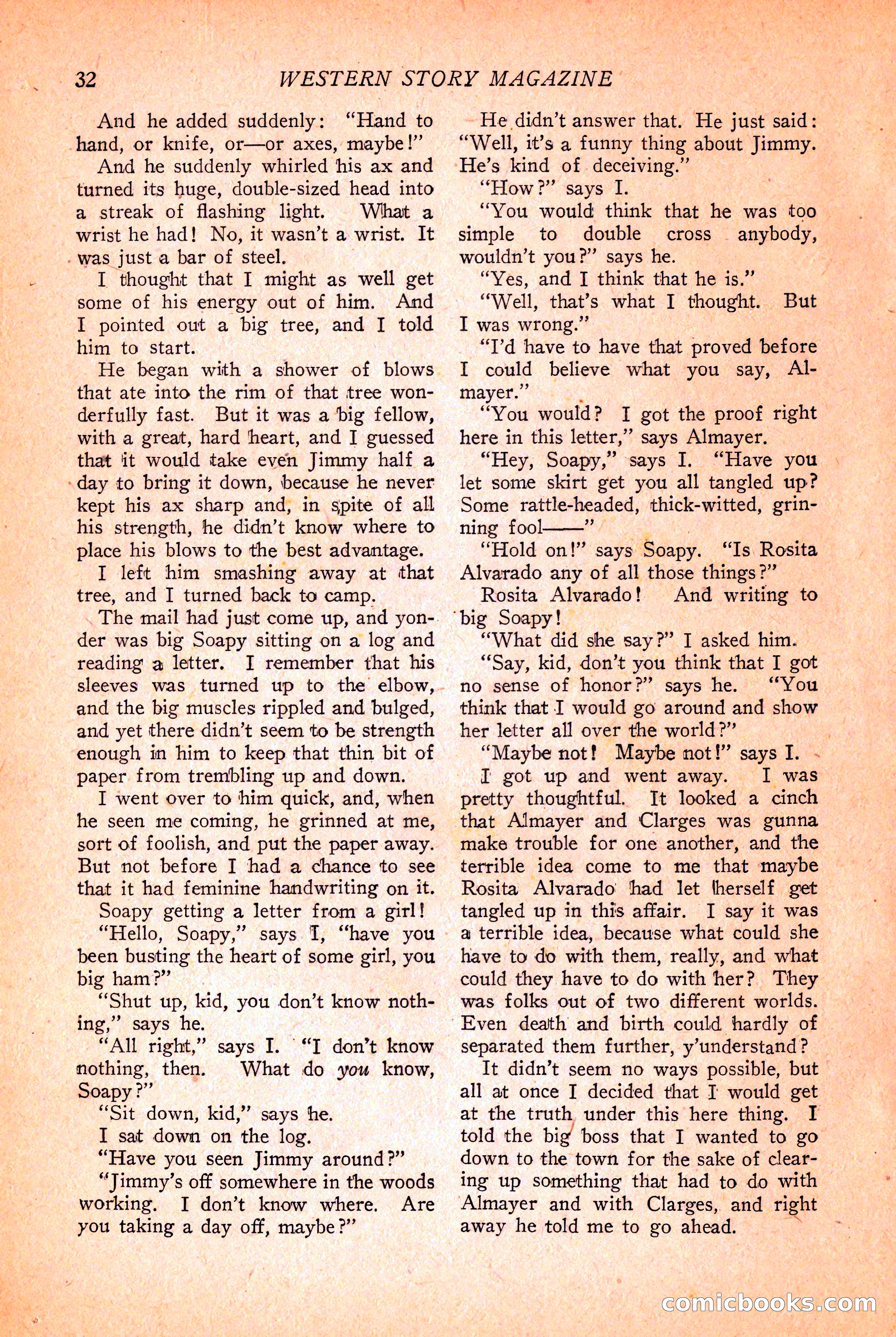 Western Story Magazine, March 12, 1927 — page 34 of 148