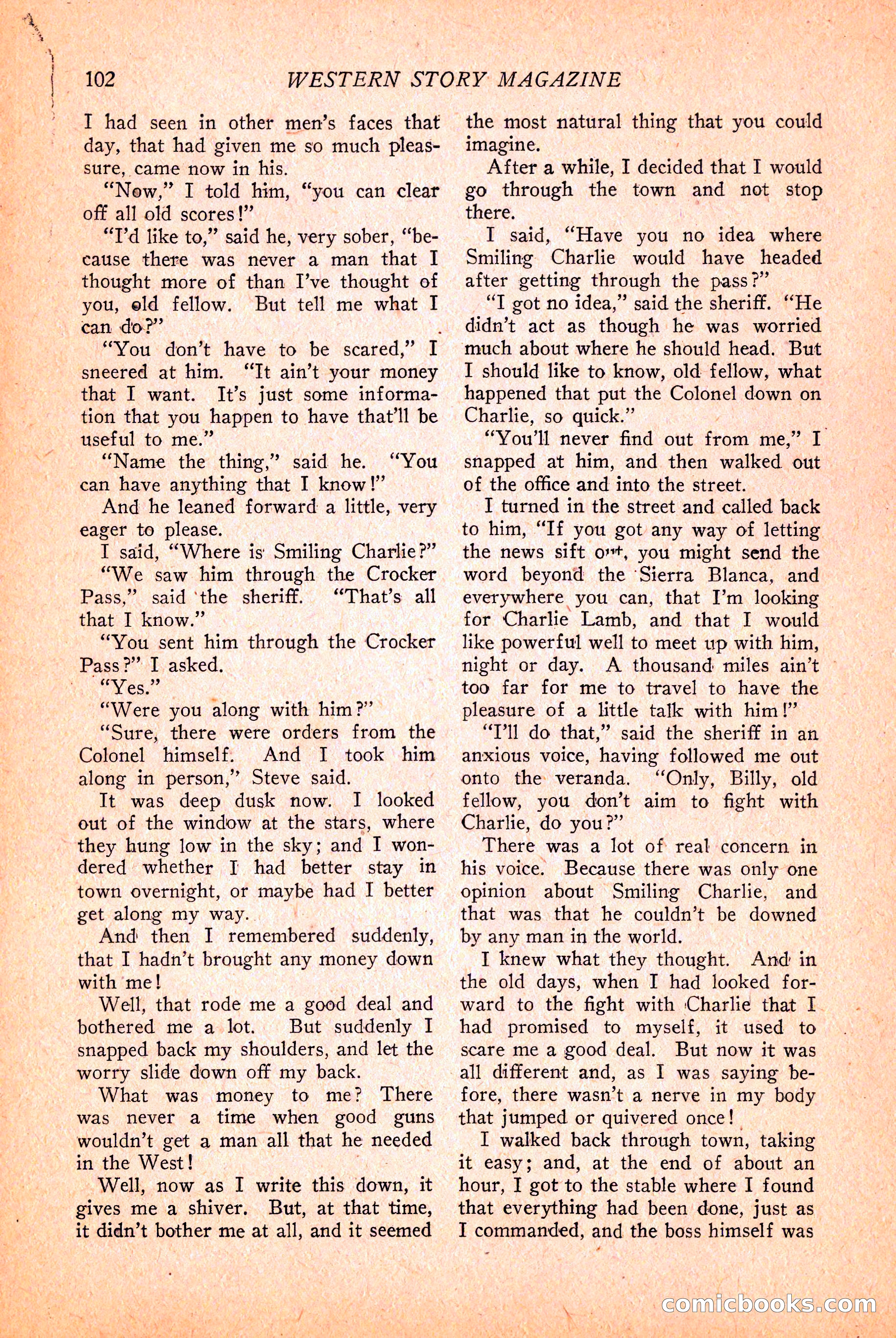 Western Story Magazine, March 12, 1927 — page 104 of 148