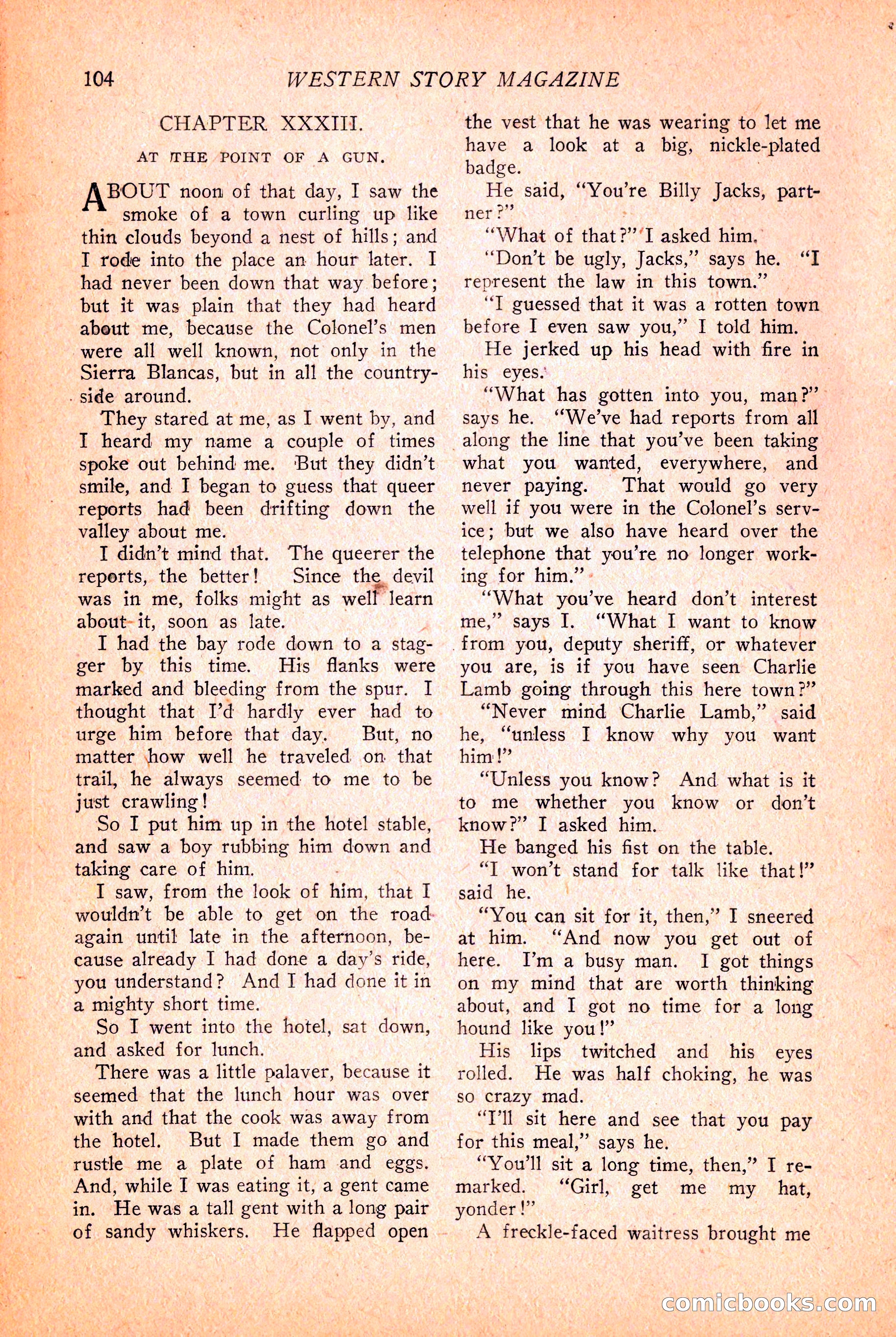 Western Story Magazine, March 12, 1927 — page 106 of 148