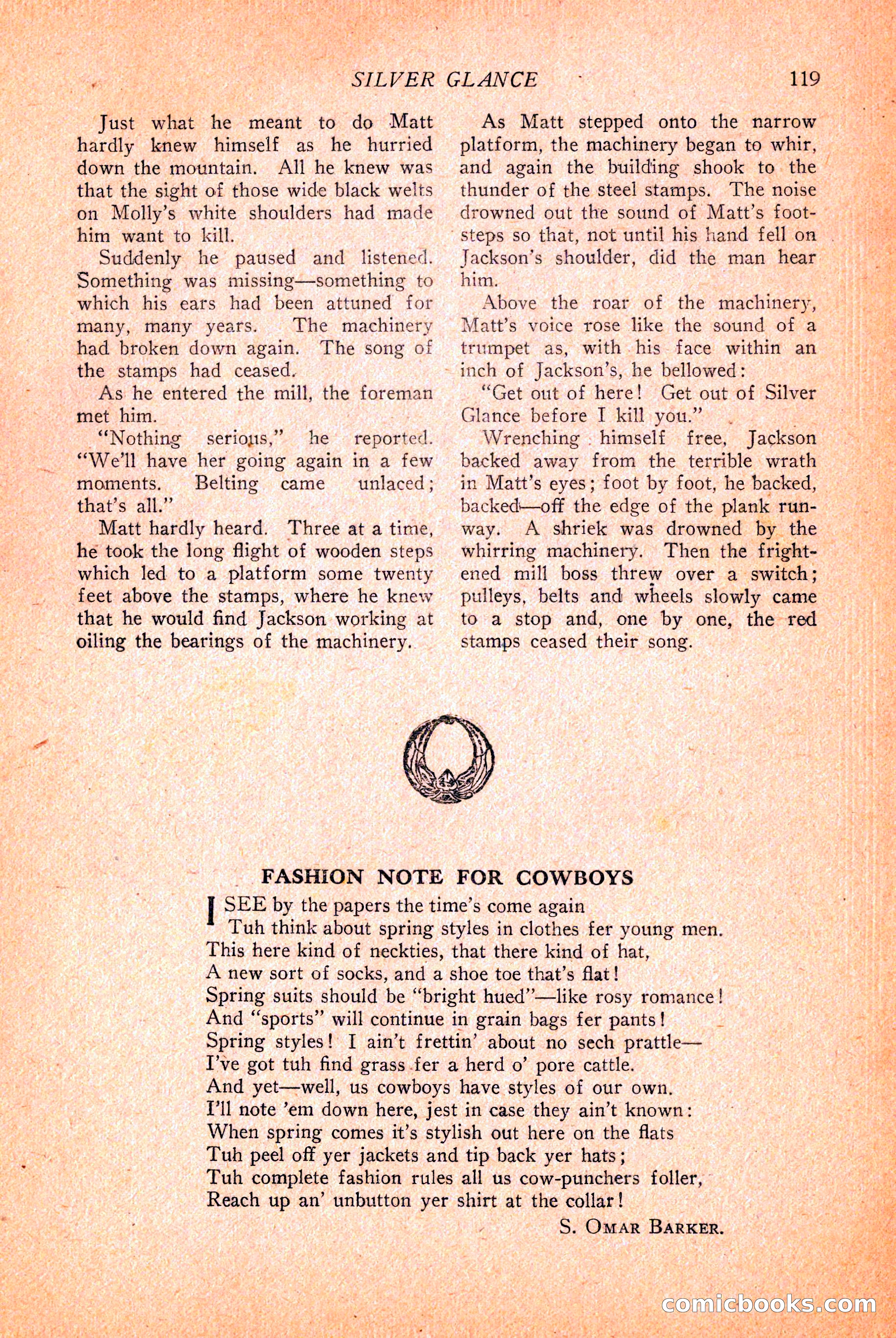 Western Story Magazine, March 12, 1927 — page 121 of 148