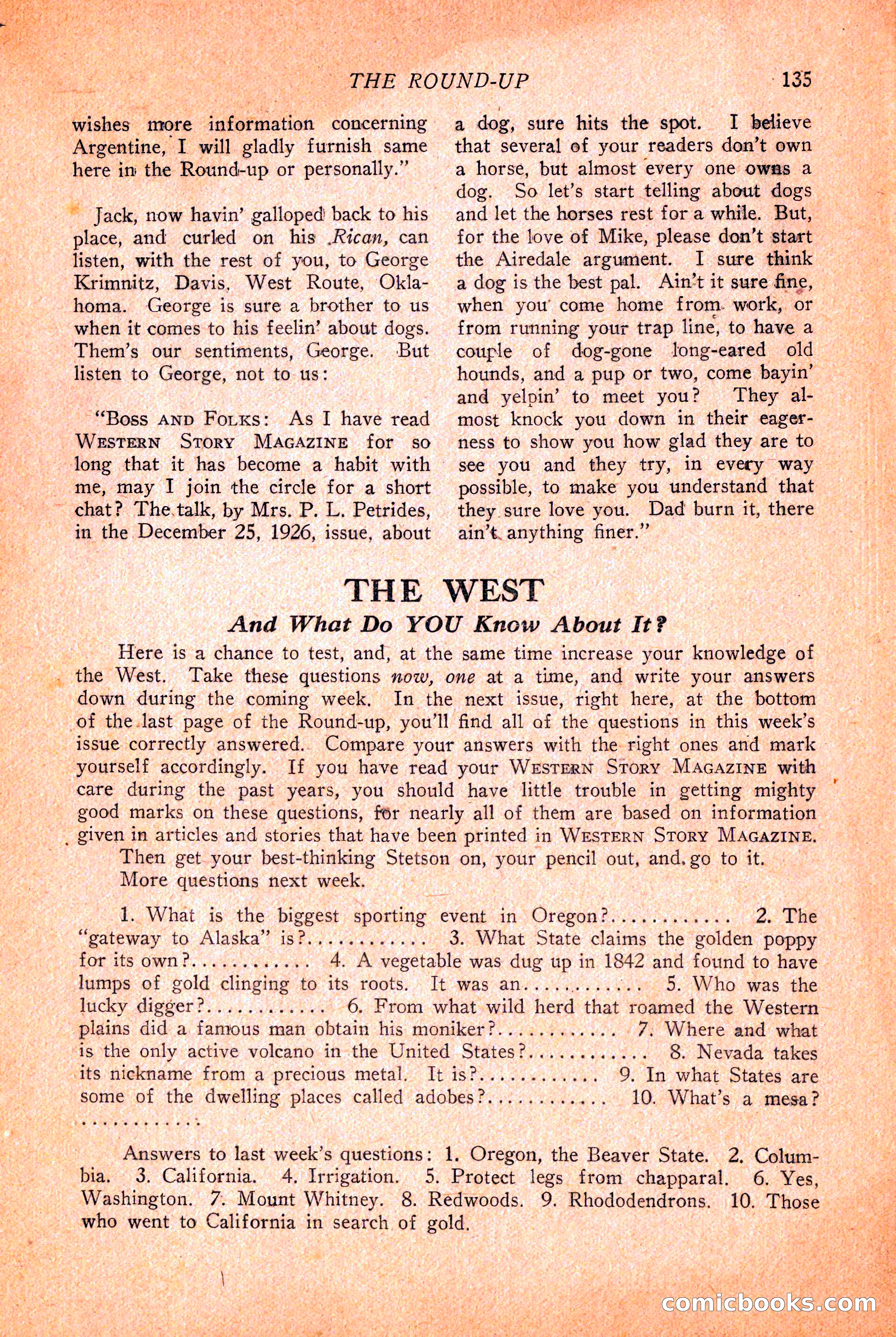 Western Story Magazine, March 12, 1927 — page 137 of 148